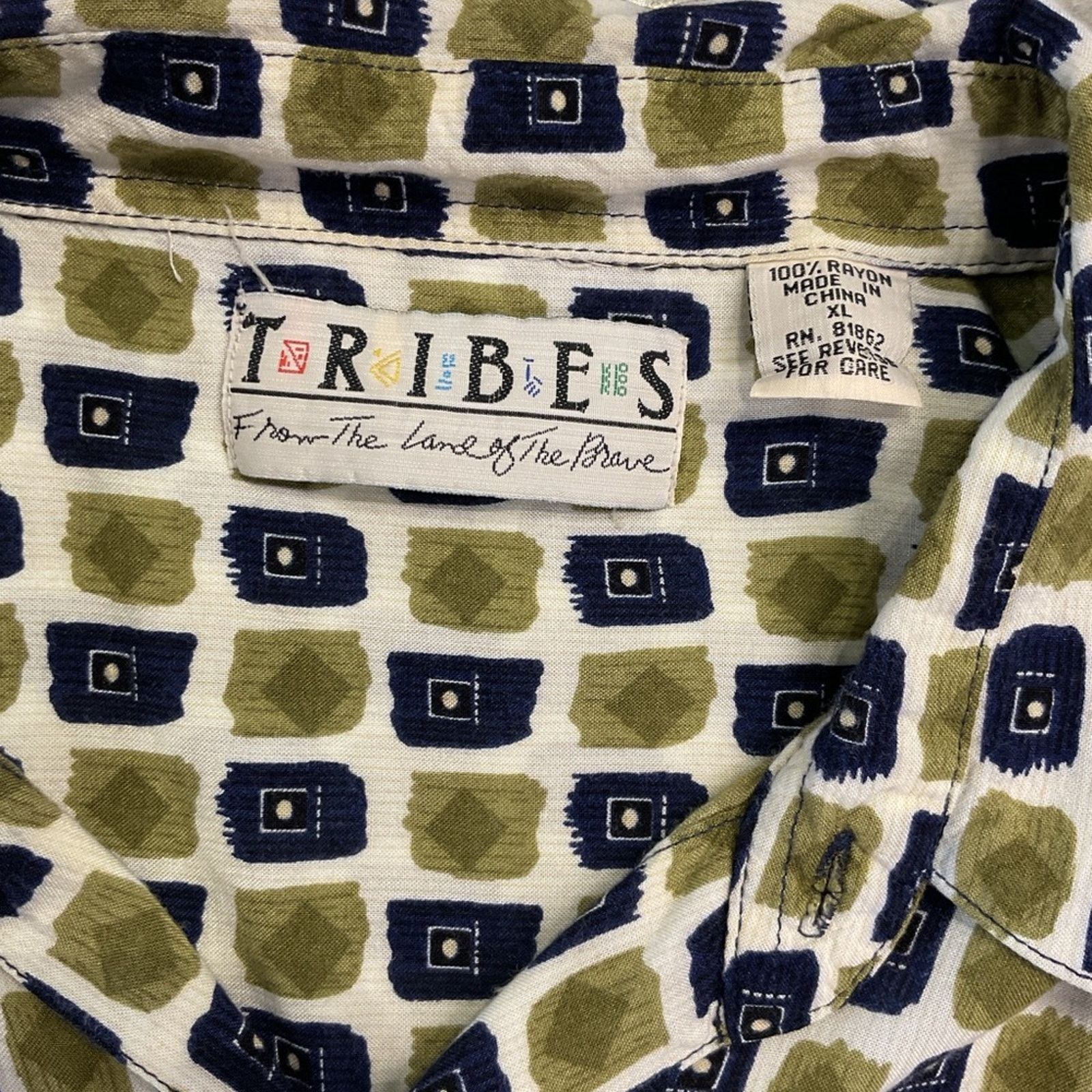 Vintage Tribes Button-Up Shirt Size US XL / EU 56 / 4 - 3 Thumbnail