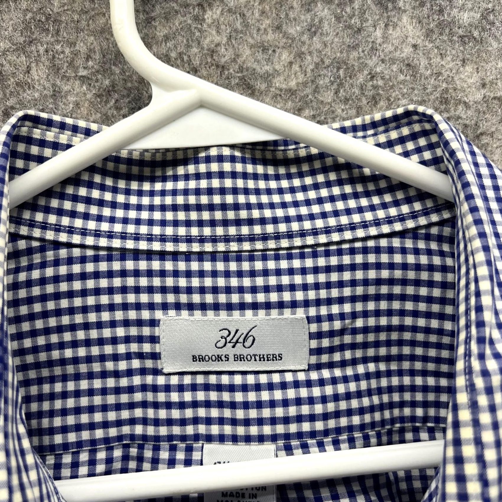 Brooks Brothers Brooks Brothers 346 Shirt Men 17.5 34/35 Blue Gingham Button-Up Casual Preppy Shirts Mens Regular Button-Down Long Sleeve" Size US XXL / EU 58 / 5 - 5 Thumbnail