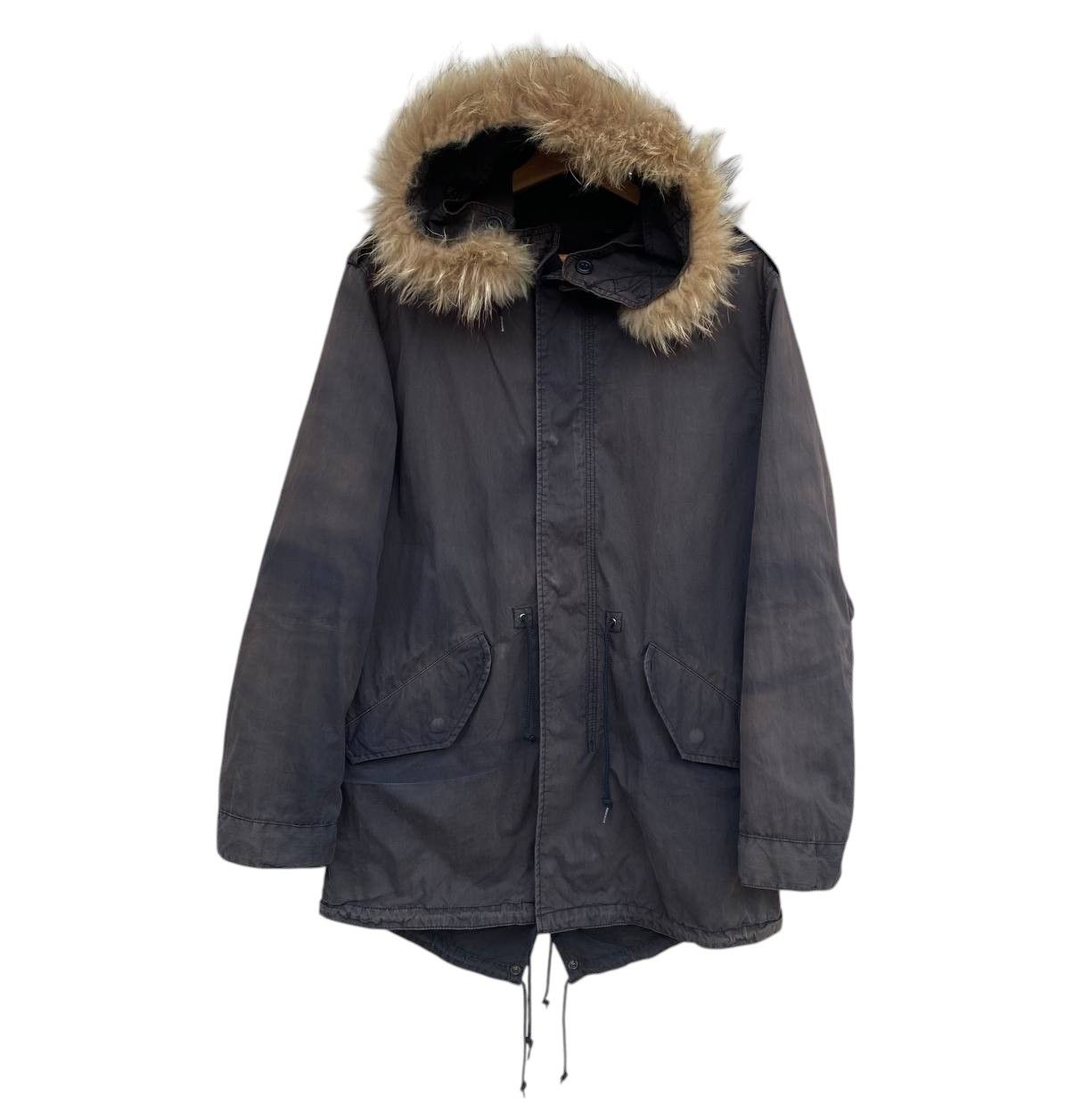 Alpha Industries Vintage Alpha Industries M-51 Fishtail Fur Parka Faded Black Size US XL / EU 56 / 4 - 1 Thumbnail