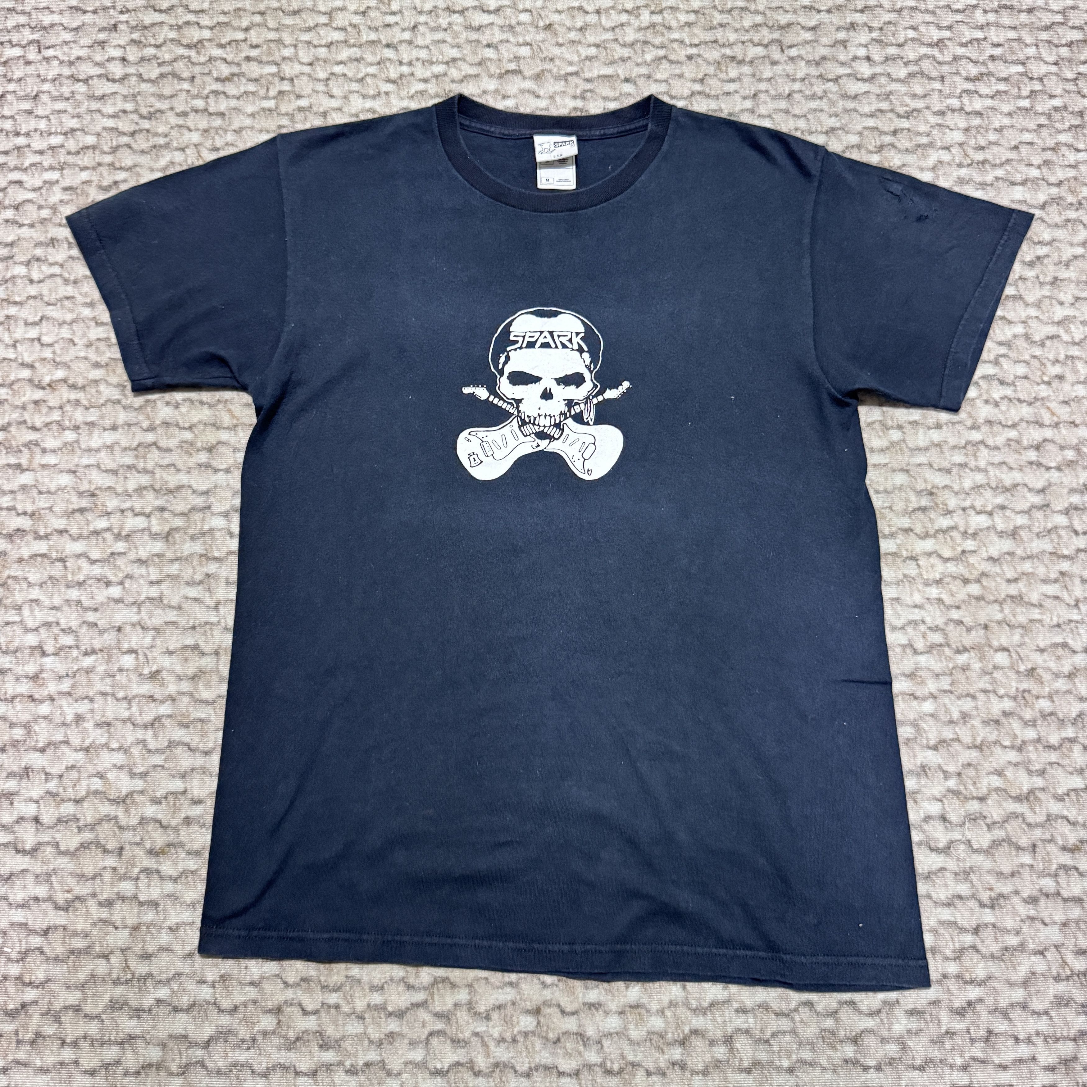 Shorty's Skateboards Vintage Spark Skateboard Skull Guitar Distressed T shirt Size US M / EU 48-50 / 2 - 1 Thumbnail