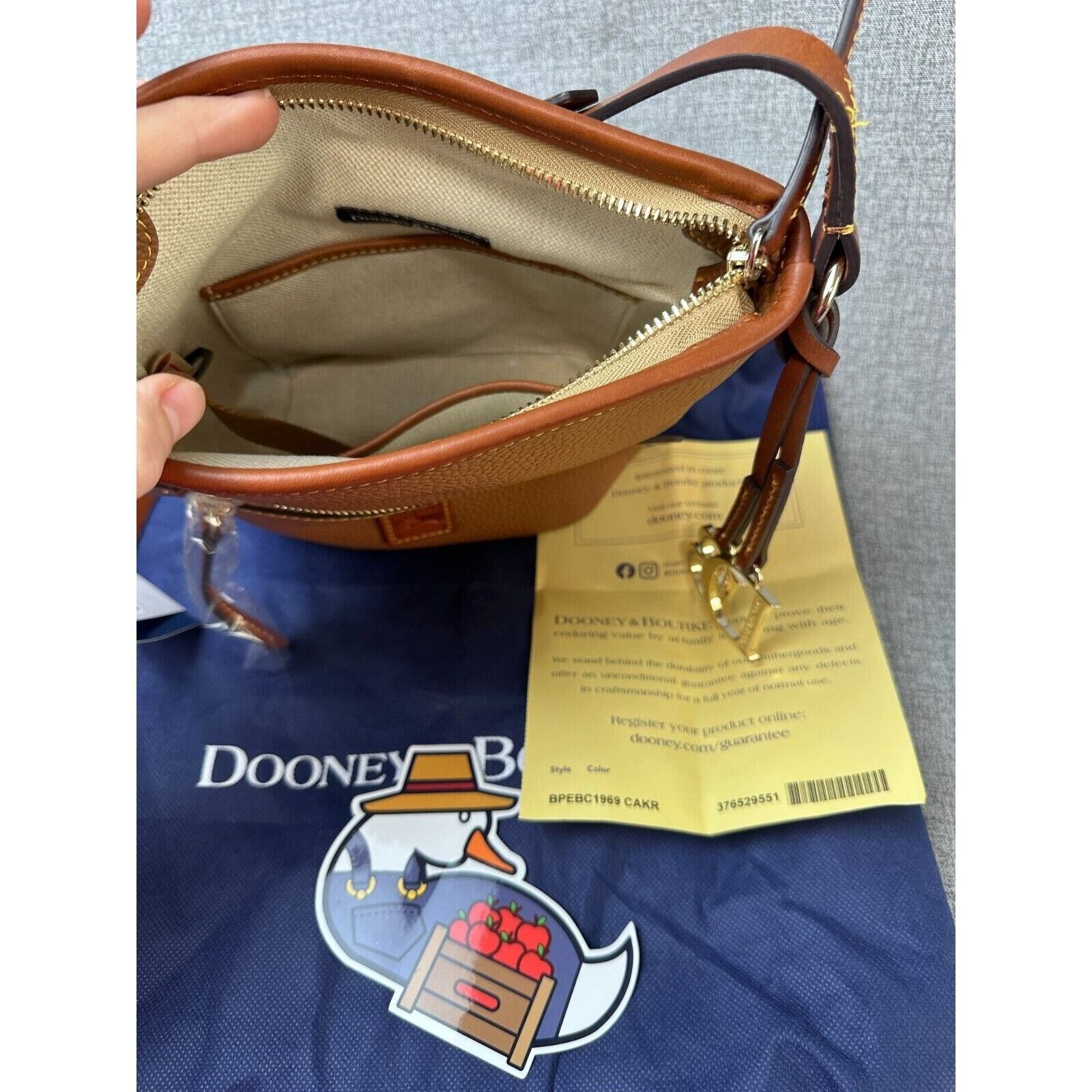 Dooney & Bourke Dooney & Bourke Small Crossbody Bag - Pebble Leather Caramel Size ONE SIZE - 3 Thumbnail