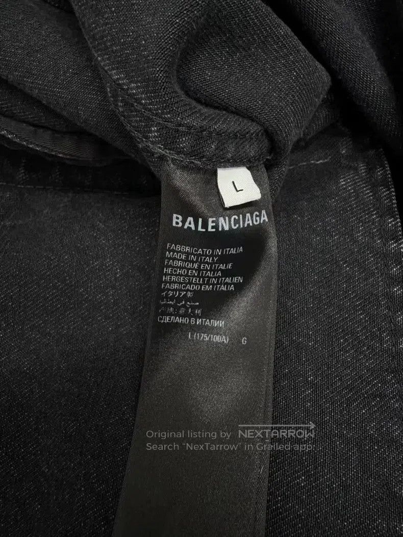 Balenciaga Balenciaga Black Double B Buckle Full Print Denim Jacket Size US L / EU 52-54 / 3 - 5 Thumbnail