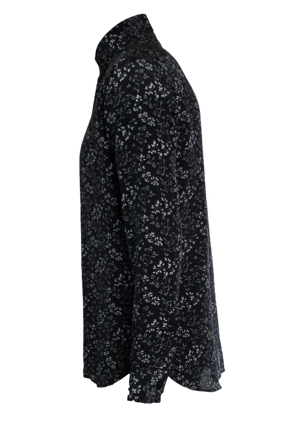 Saint Laurent Paris Saint Laurent, Black silk shirt with floral print 2018 Size US M / EU 48-50 / 2 - 4 Thumbnail