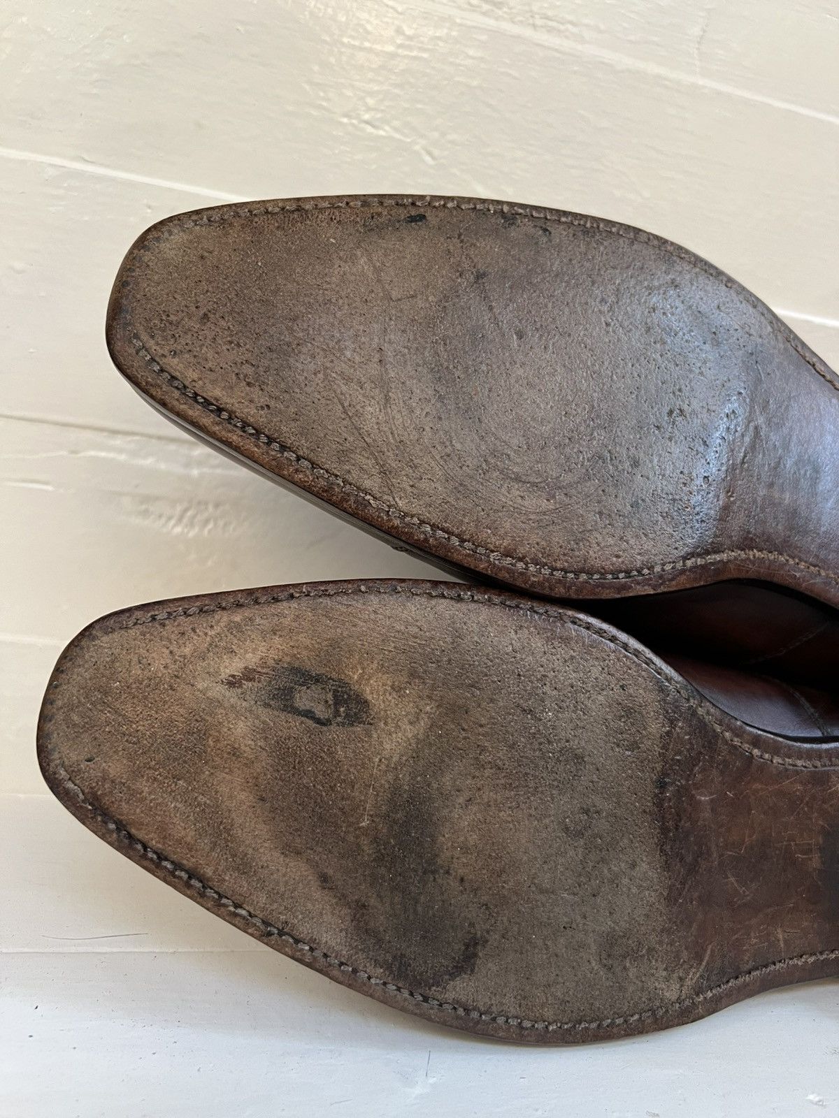 Crockett & Jones Crockett & Jones Hallam Brown Leather Cap-toe Balmoral Shoes Size US 9.5 / EU 42-43 - 13 Thumbnail