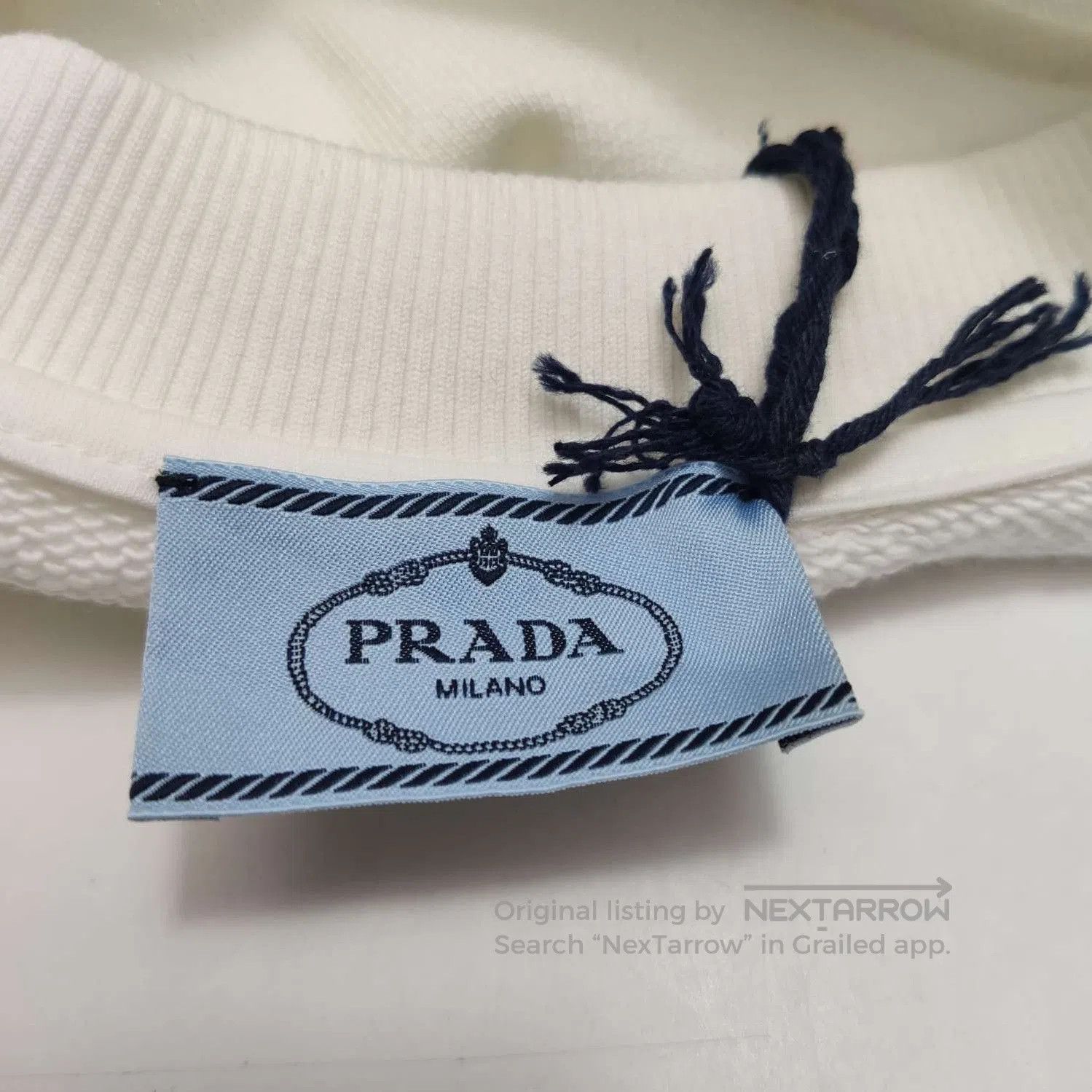 Prada Cotton Logo Sweatshirt in Size S .