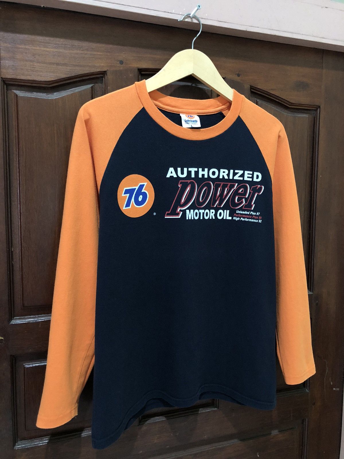 Japanese Brand Vintage Union 76 Lubricants Racing Fuel Raglan Long Sleeve Size US L / EU 52-54 / 3 - 3 Thumbnail