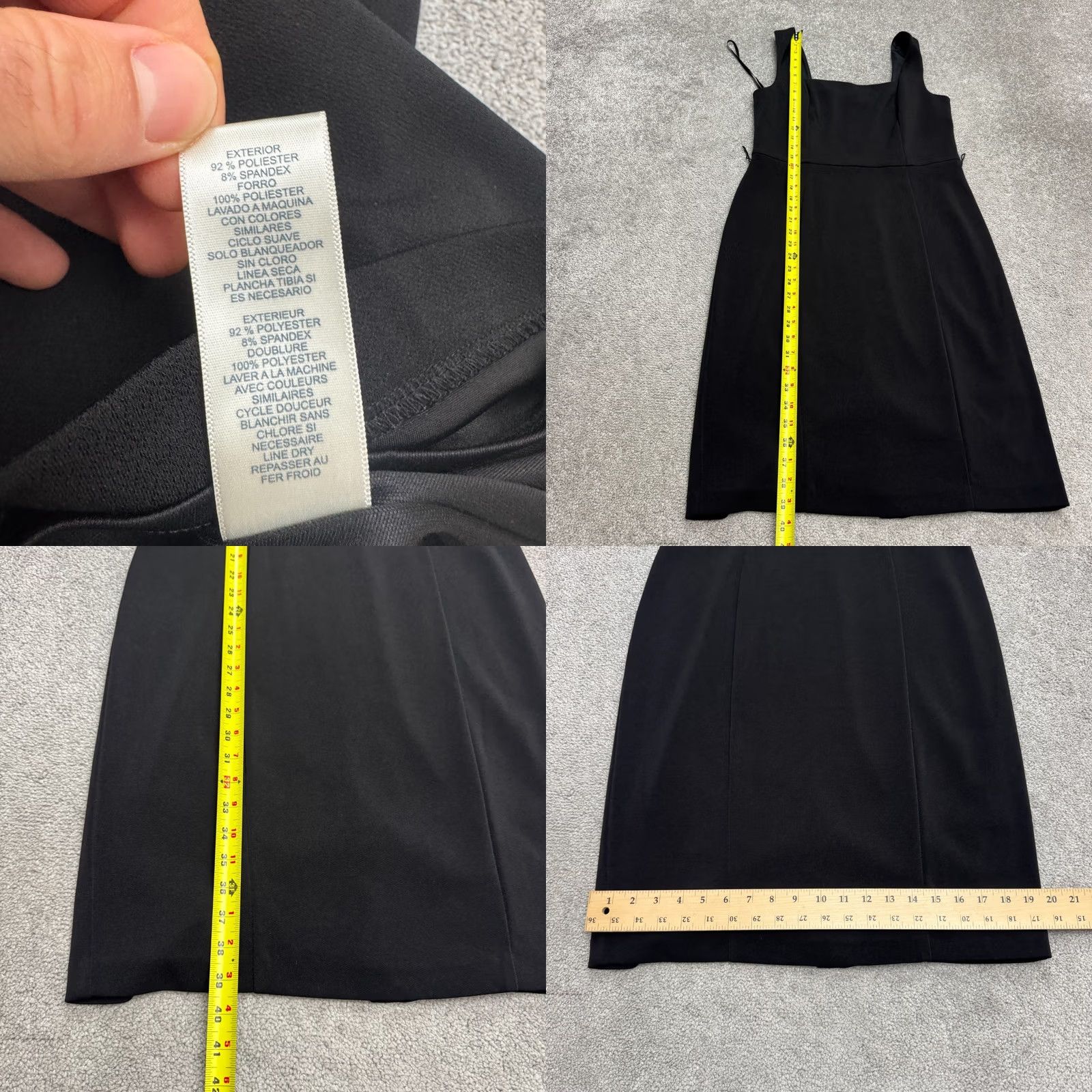 Vintage Harper Rose Neck Sheath Dress Womens 12 Black Sleeveless Knee Length NWT Size XL / US 12-14 / IT 48-50 - 8 Thumbnail