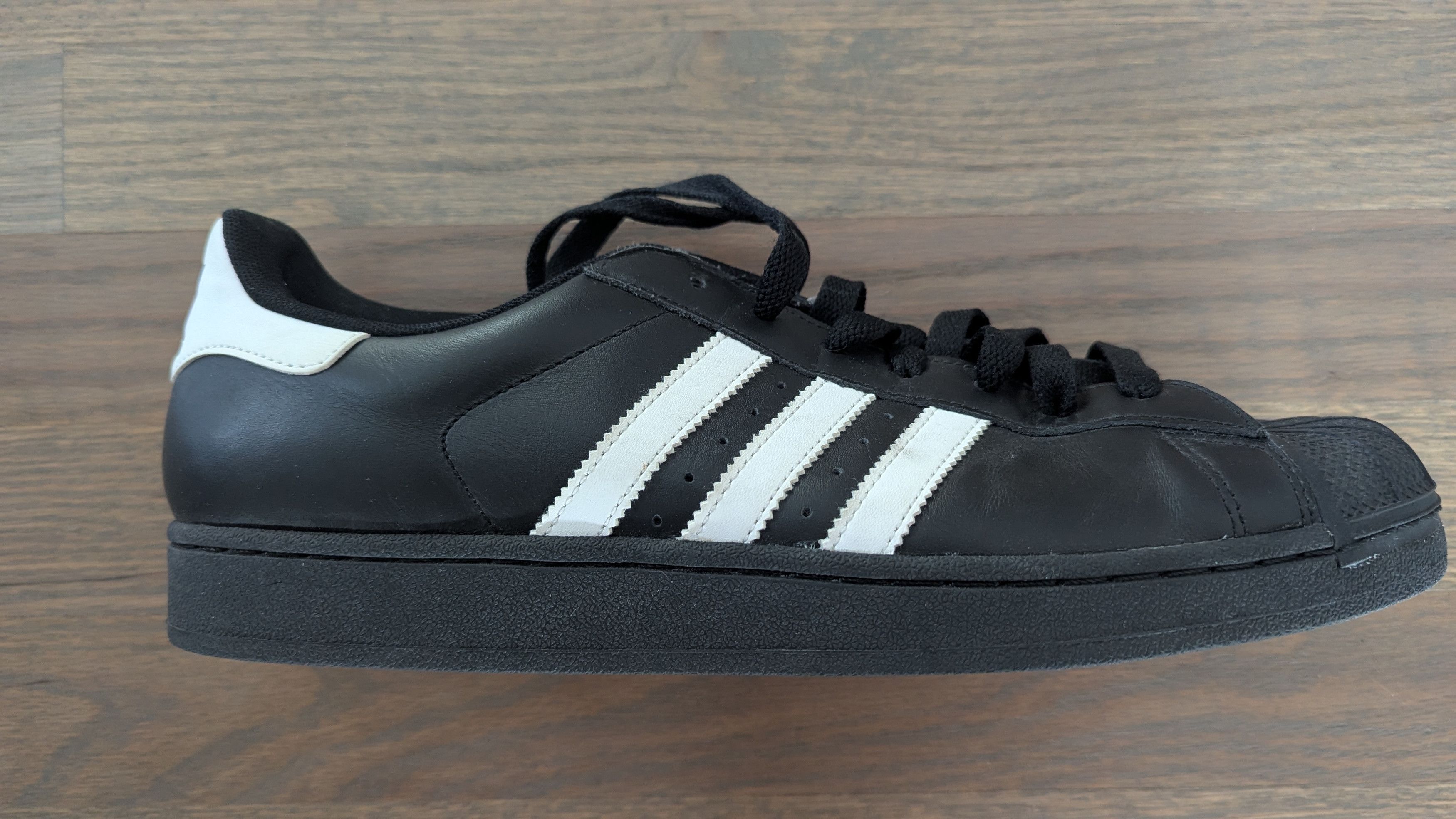 Adidas Adidas Black White Superstar II Size US 12 / EU 45 - 1 Thumbnail