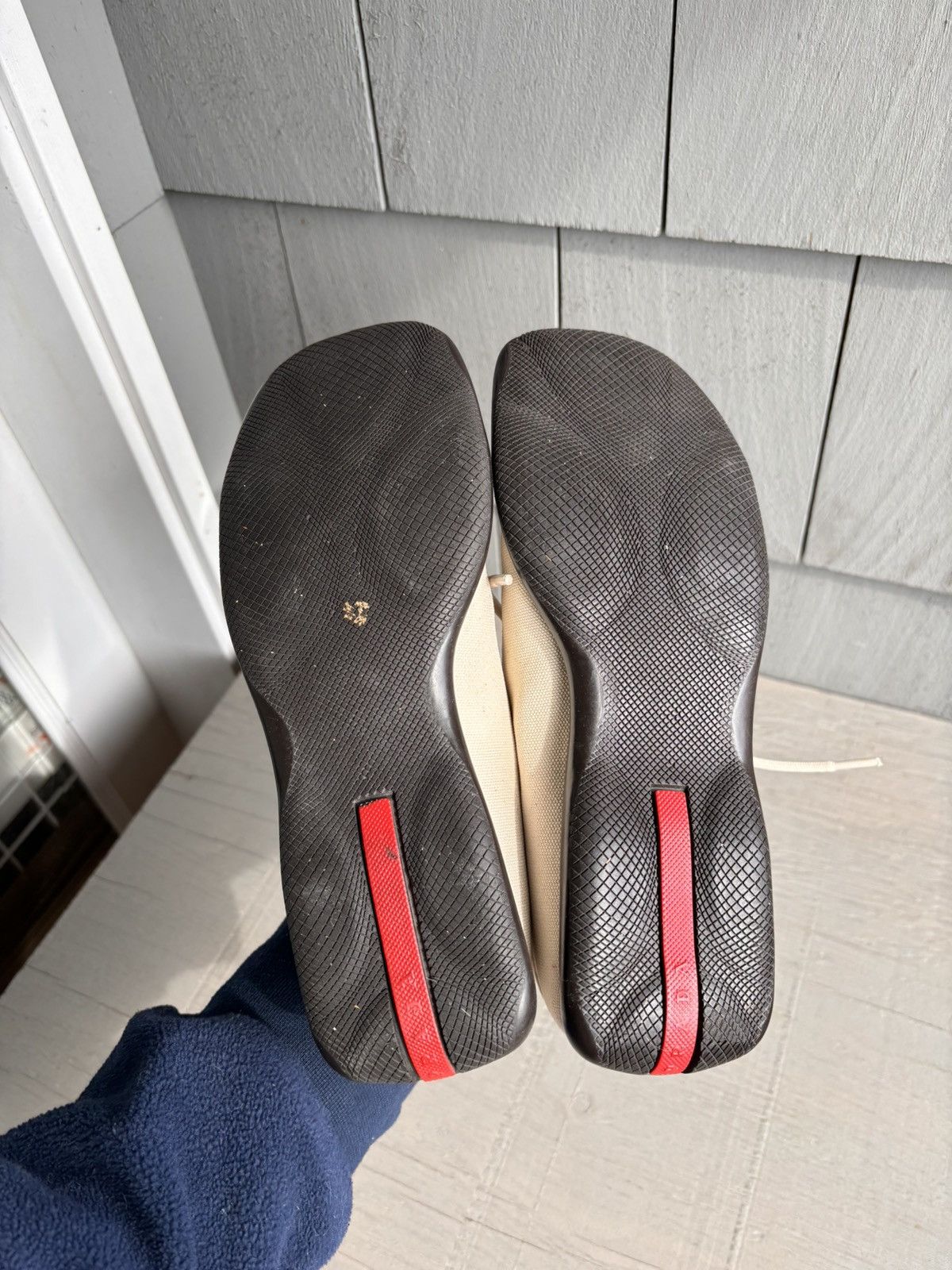 Prada × Vintage 2000s Prada Shoes Vintage Square Toe Sport Canvas 90s 3864 Size US 7 / IT 37 - 9 Thumbnail