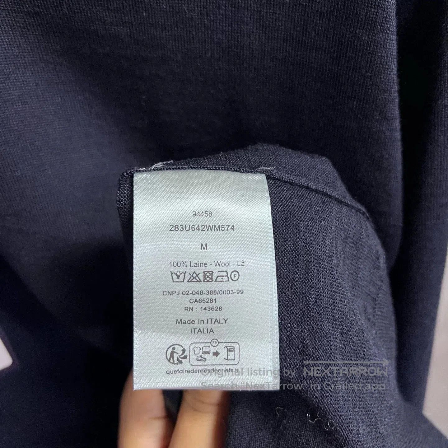 Dior Dior Dark Blue Embroidered Crewneck Knit Sweater. Size US M / EU 48-50 / 2 - 5 Thumbnail
