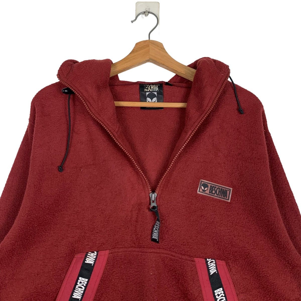 Japanese Brand BESCHWA Half Zip Pullover Hoodie Fleece #0045-C3 Size US M / EU 48-50 / 2 - 11 Thumbnail