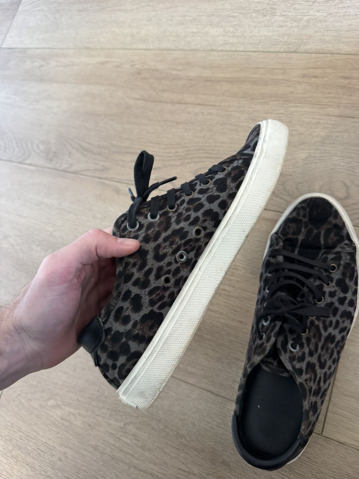 Saint Laurent Paris Malibu Leopard Skate Sneakers Low Size US 8 / EU 41 - 5 Thumbnail