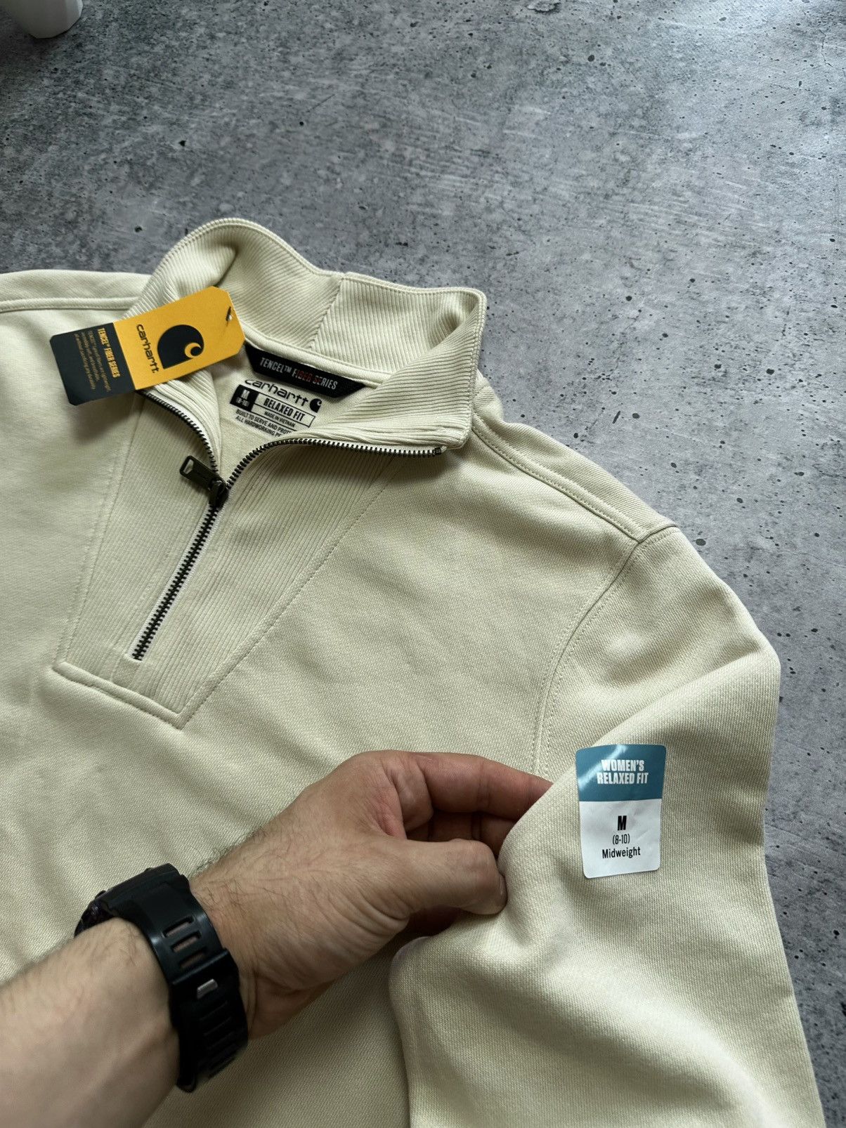 Carhartt Wip Carhartt WIP TENCEL Fiber Half-Zip Hype Y2K Sweatshirt Size M / US 6-8 / IT 42-44 - 5 Thumbnail