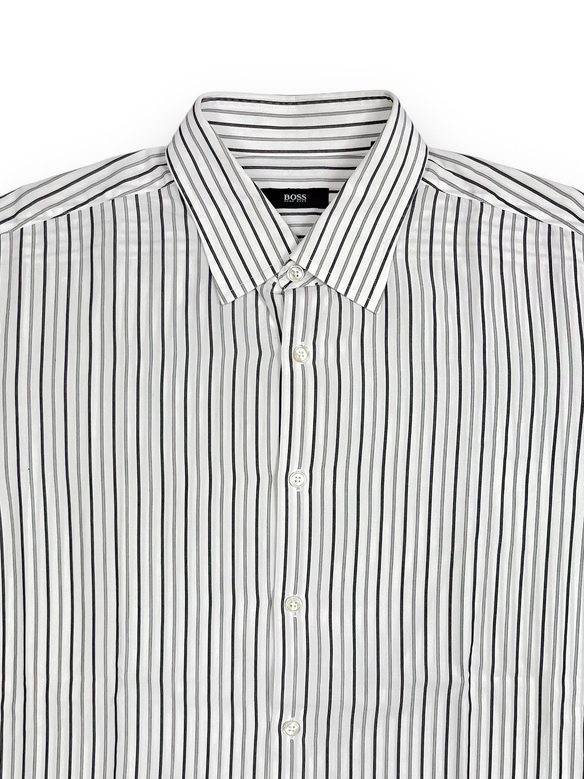 Hugo Boss Hugo Boss Striped Shirt Size US XL / EU 56 / 4 - 2 Thumbnail