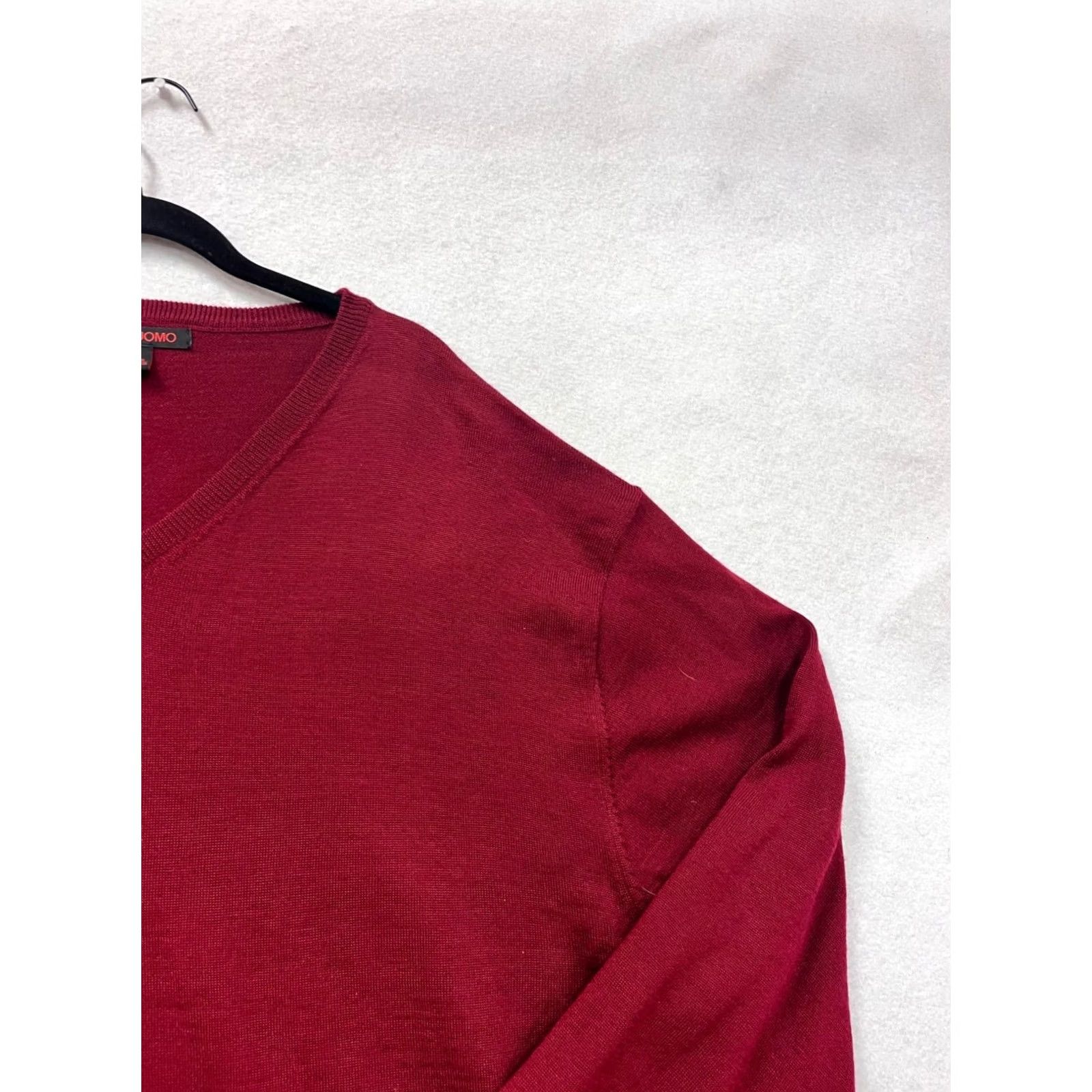 Vintage Linea Uomo Sweater Unisex Adults 4X V-Neck Red Wool Acrylic Pullover Size US XXL / EU 58 / 5 - 6 Thumbnail