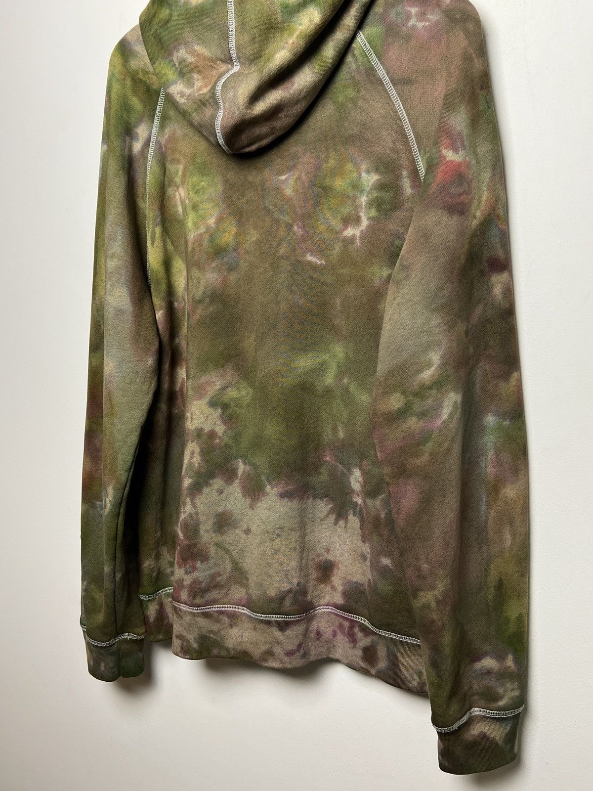 acne y2k full zip gimp camo tie dye solid hoodie