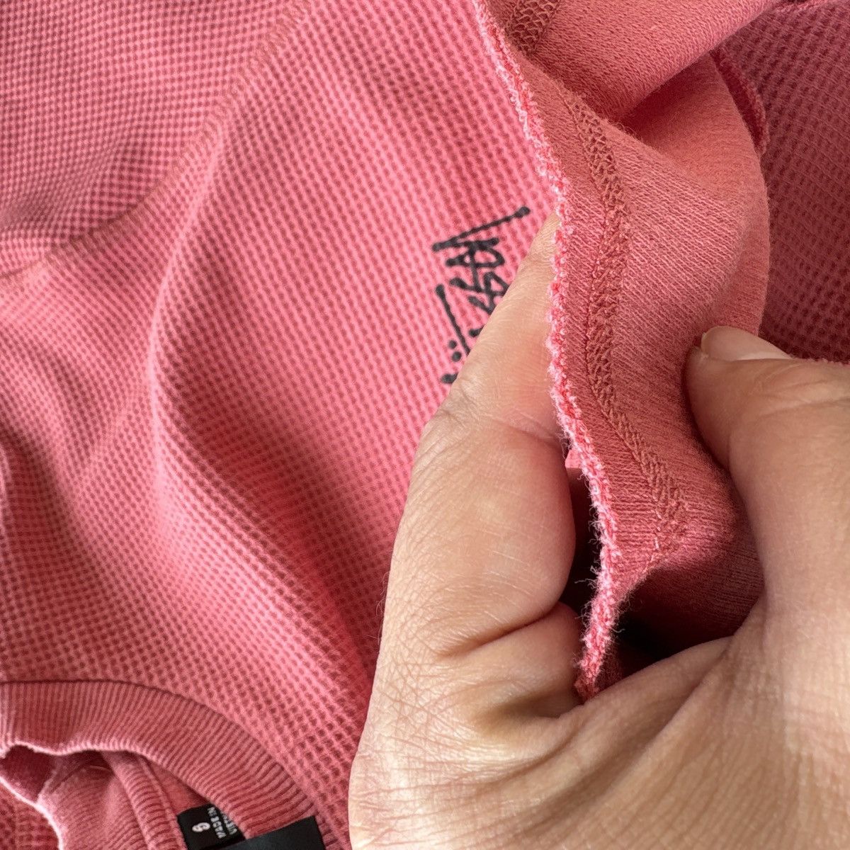 Stussy Stüssy Long Sleeve Thermal shirt with a waffle knit Size US M / EU 48-50 / 2 - 24 Thumbnail