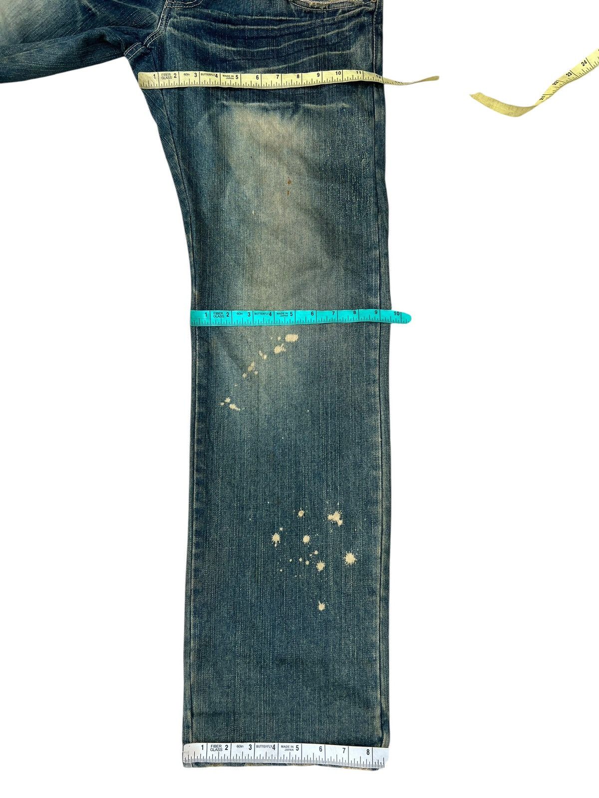 Vintage Double Waist Dirty Mud Denim Distressed Jeans Size US 31 - 3 Thumbnail