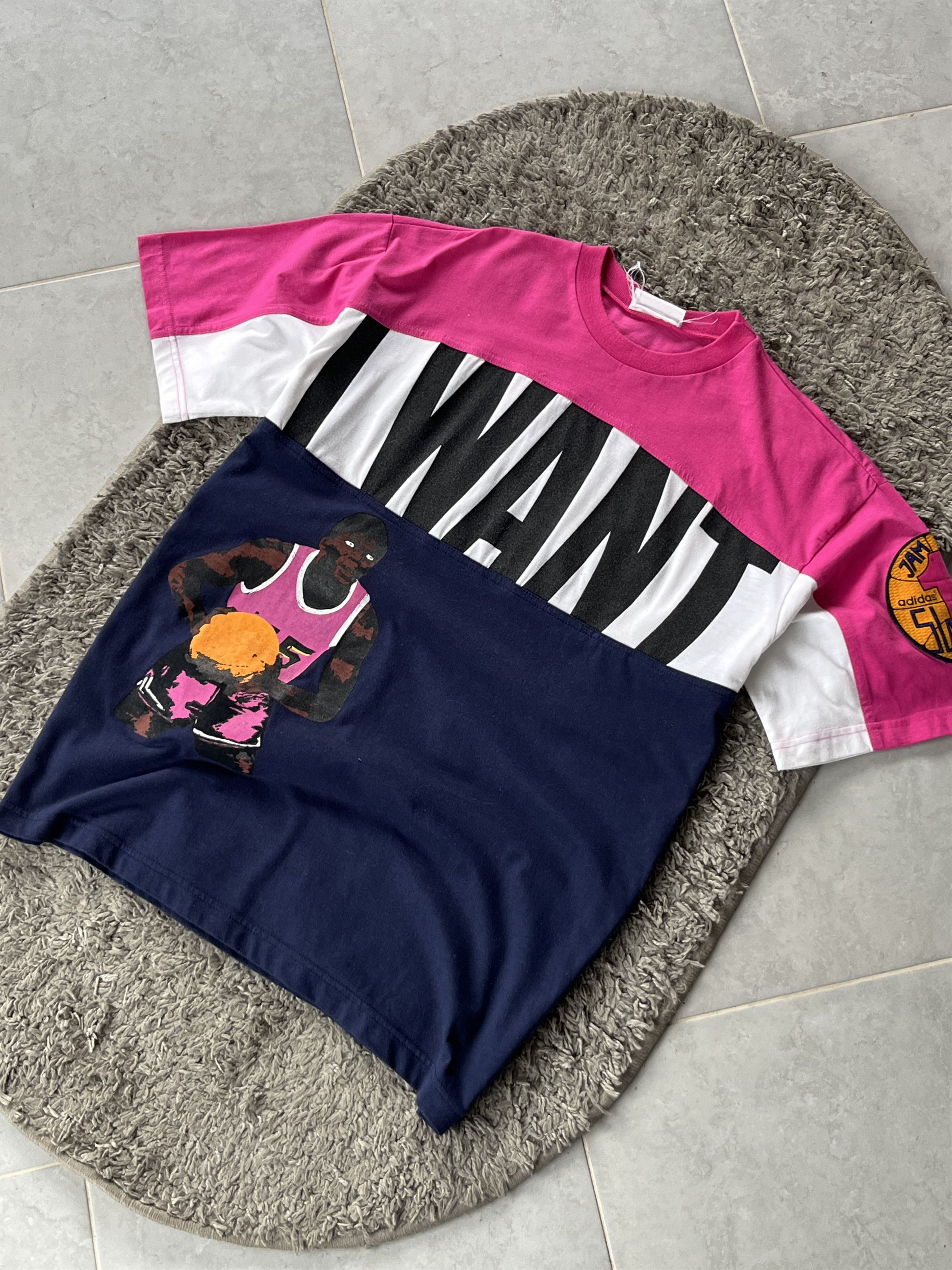 Adidas Vintage Tee Adidas "I WANT I CAN" Basketball Y2K Streetwear Size US L / EU 52-54 / 3 - 2 Thumbnail