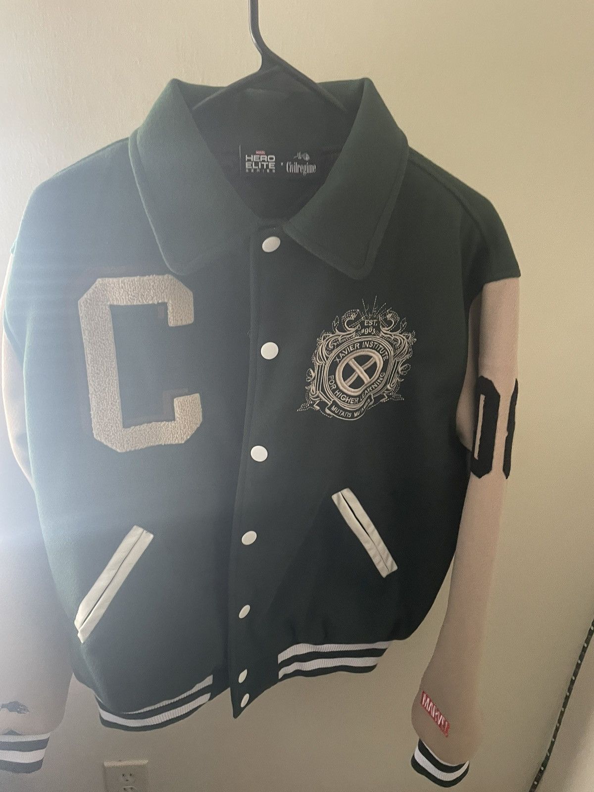 Civil shops regime varsity jacket