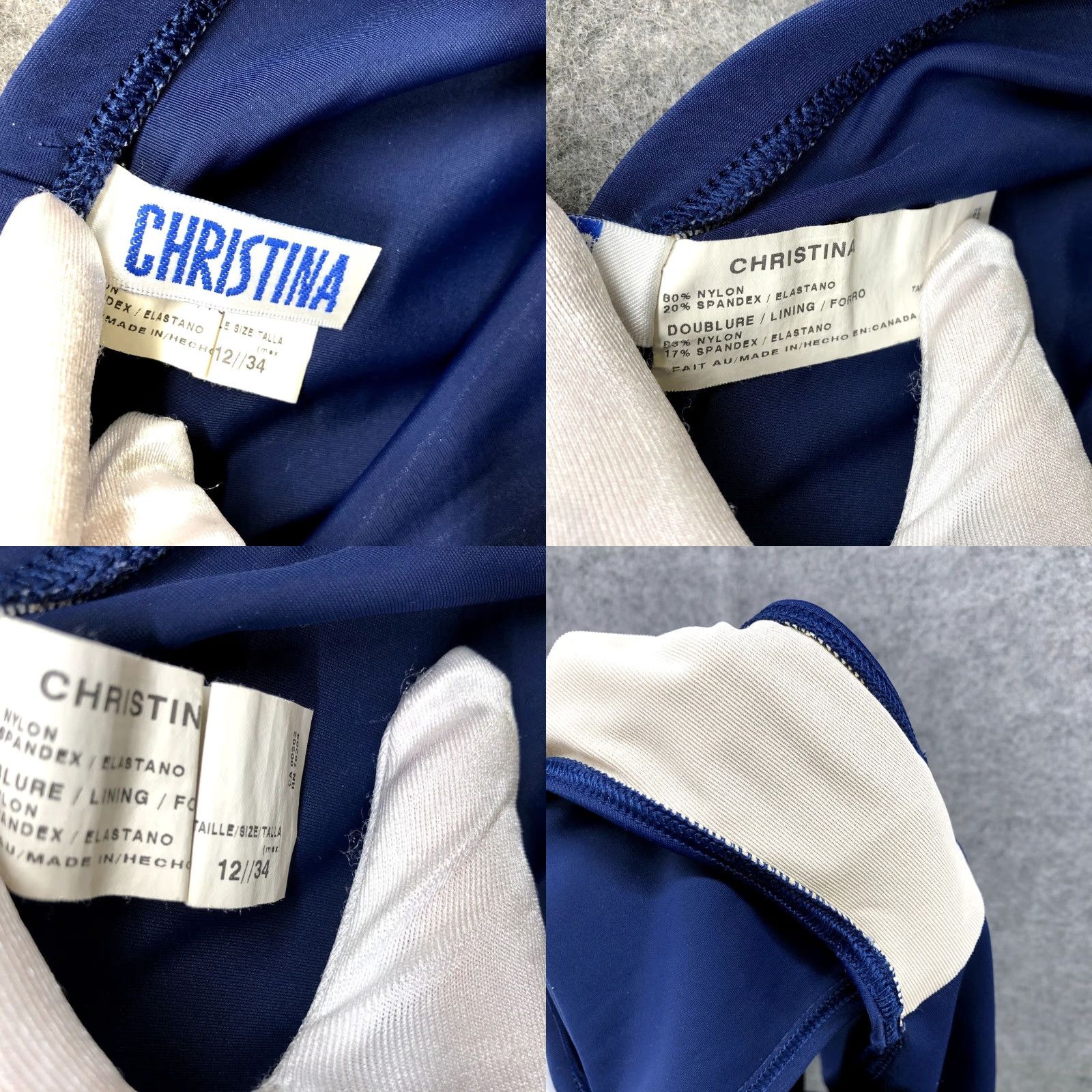 Vintage VINTAGE Christina Swim Skirt Women 12 Blue 90s Swim Bottom Nylon Spandex Size 34" / US 12 / IT 48 - 8 Thumbnail