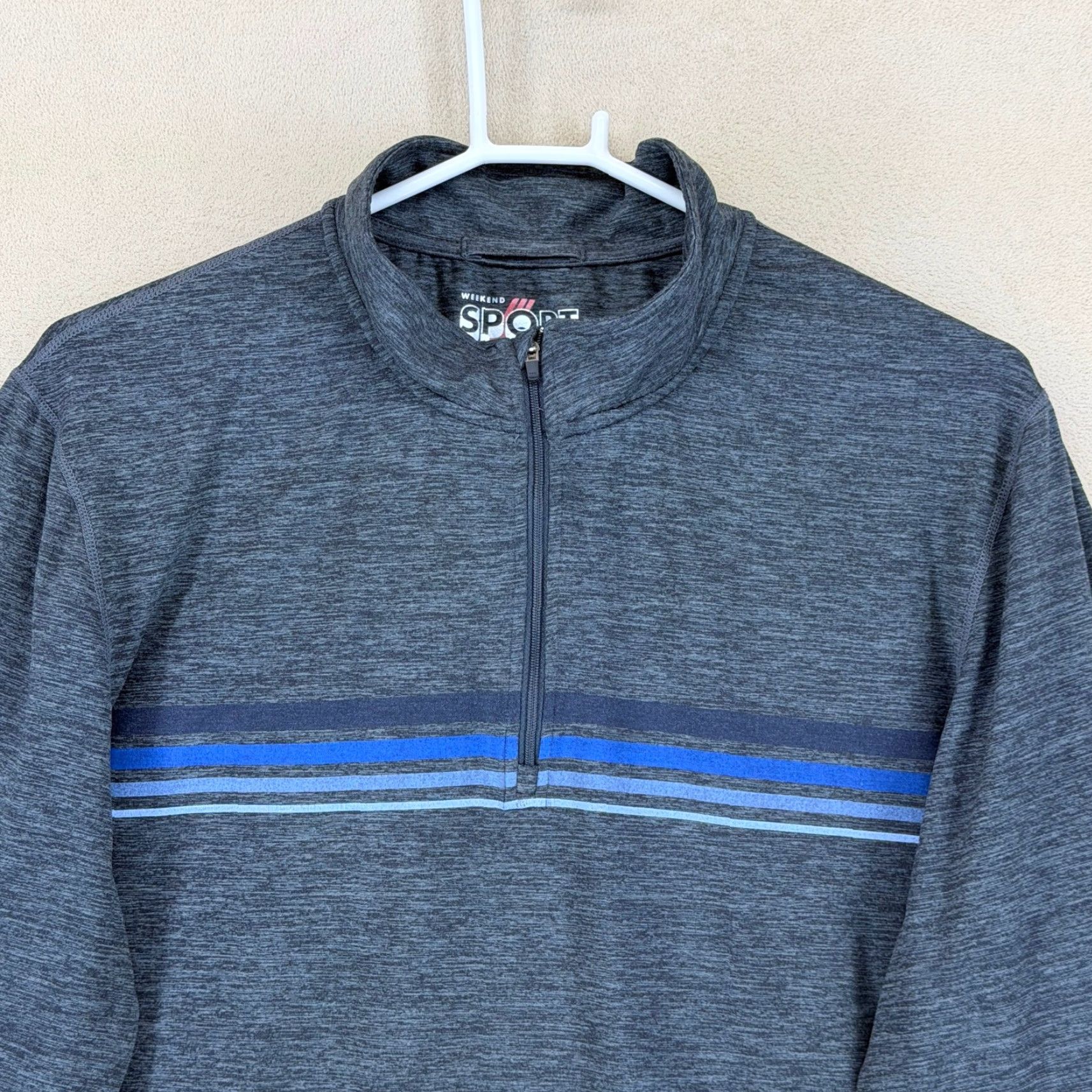 Marine Layer Weekend Sport Marine Layer Men's Quarter Zip Pullover Gray Heathered X-Large Size US XL / EU 56 / 4 - 2 Thumbnail