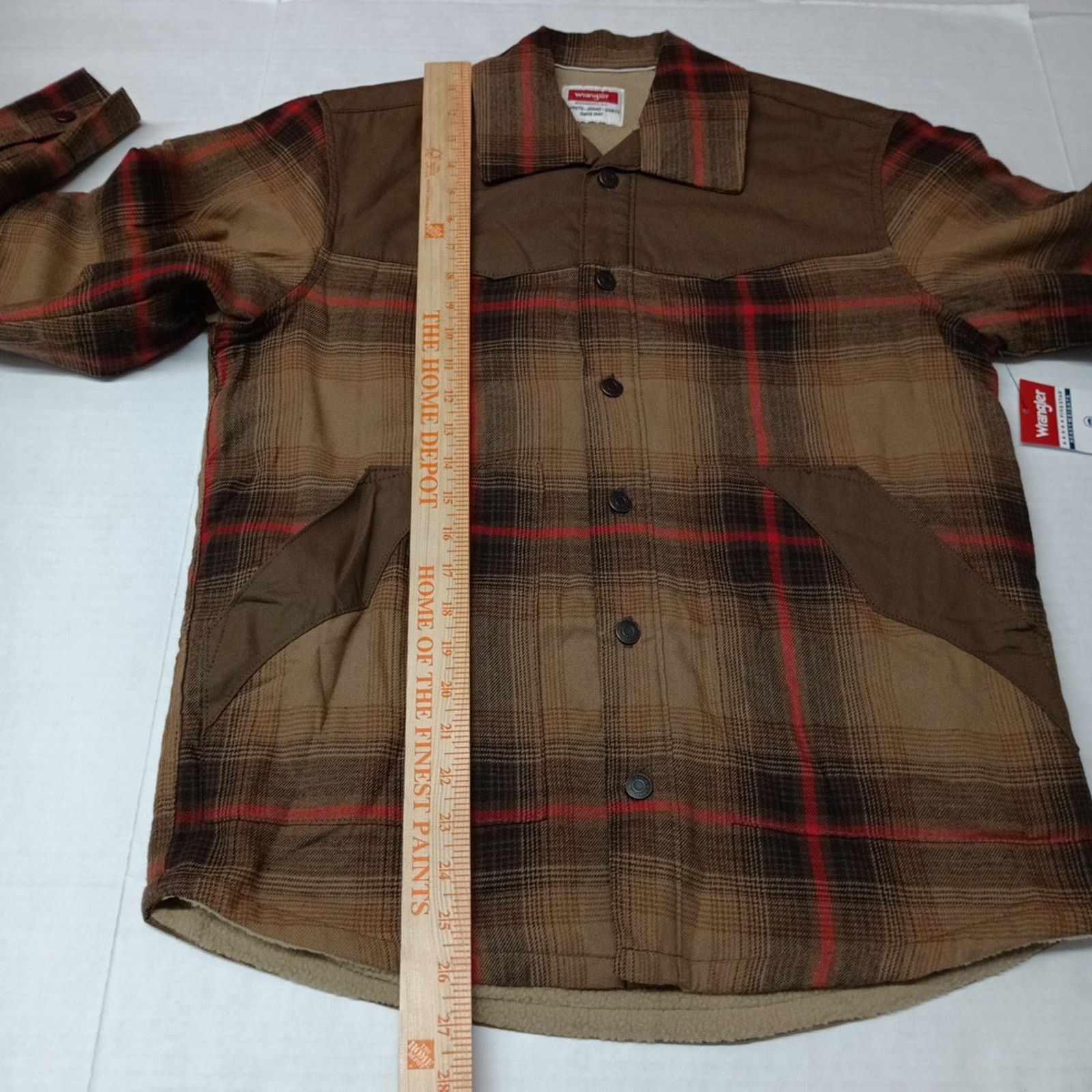 Wrangler Wrangler Big Men's Heavyweight Shacket Jacket Men's S Brown Size US S / EU 44-46 / 1 - 7 Thumbnail