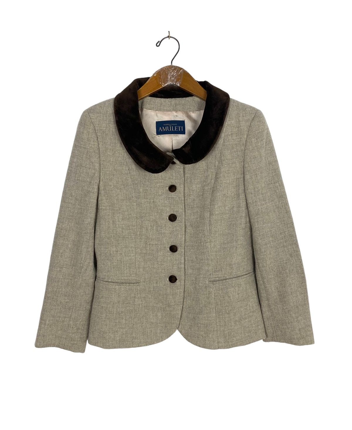 Vintage Rare‼️ Mariella Burani Amuleti Peplum Wool Jacket Made Italy Size S / US 4 / IT 40 - 1 Thumbnail