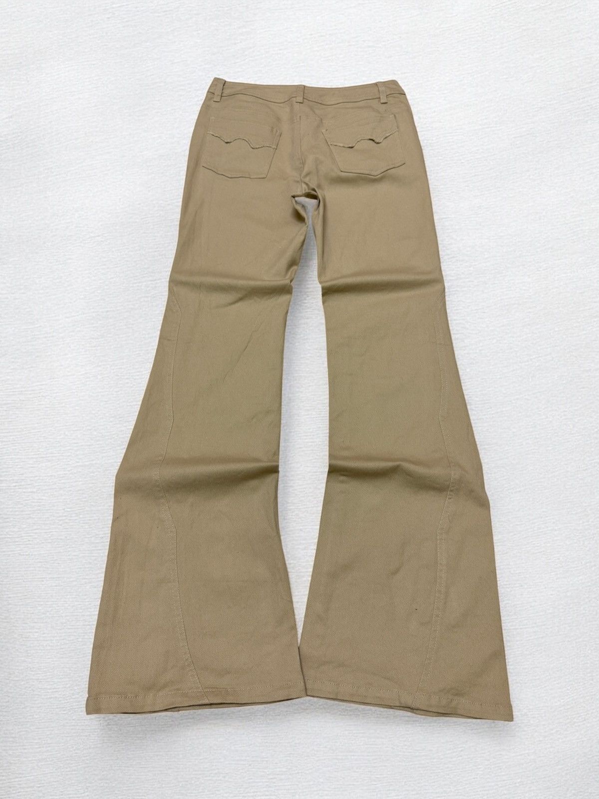 Tornado Mart Y2K Beige Flare Pants with Star Studded Cowboy Aesthetic Size US 26 / EU 42 - 2 Thumbnail