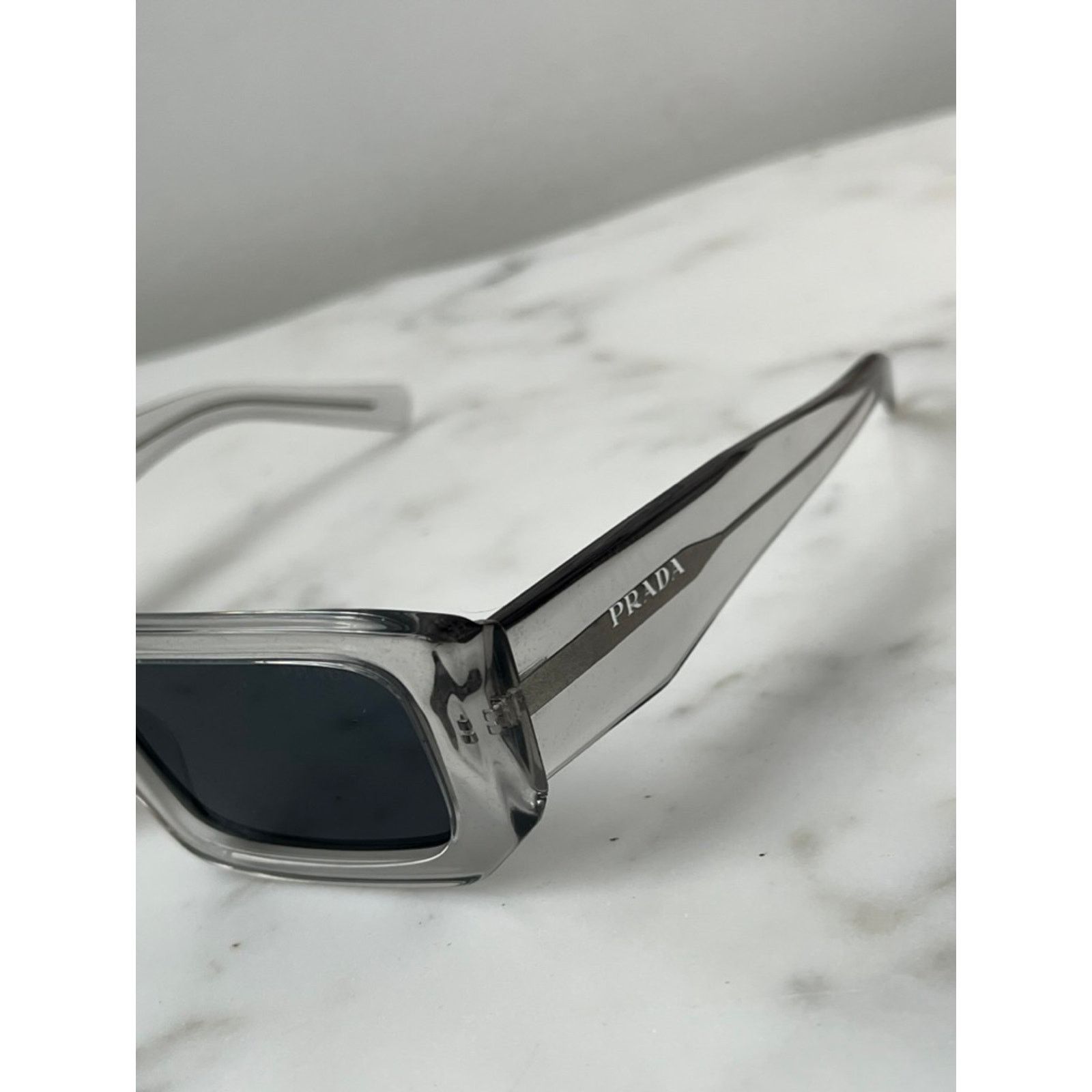 Prada NEW Prada PR06YS Sunglasses in Transparent Grey Size ONE SIZE - 4 Thumbnail