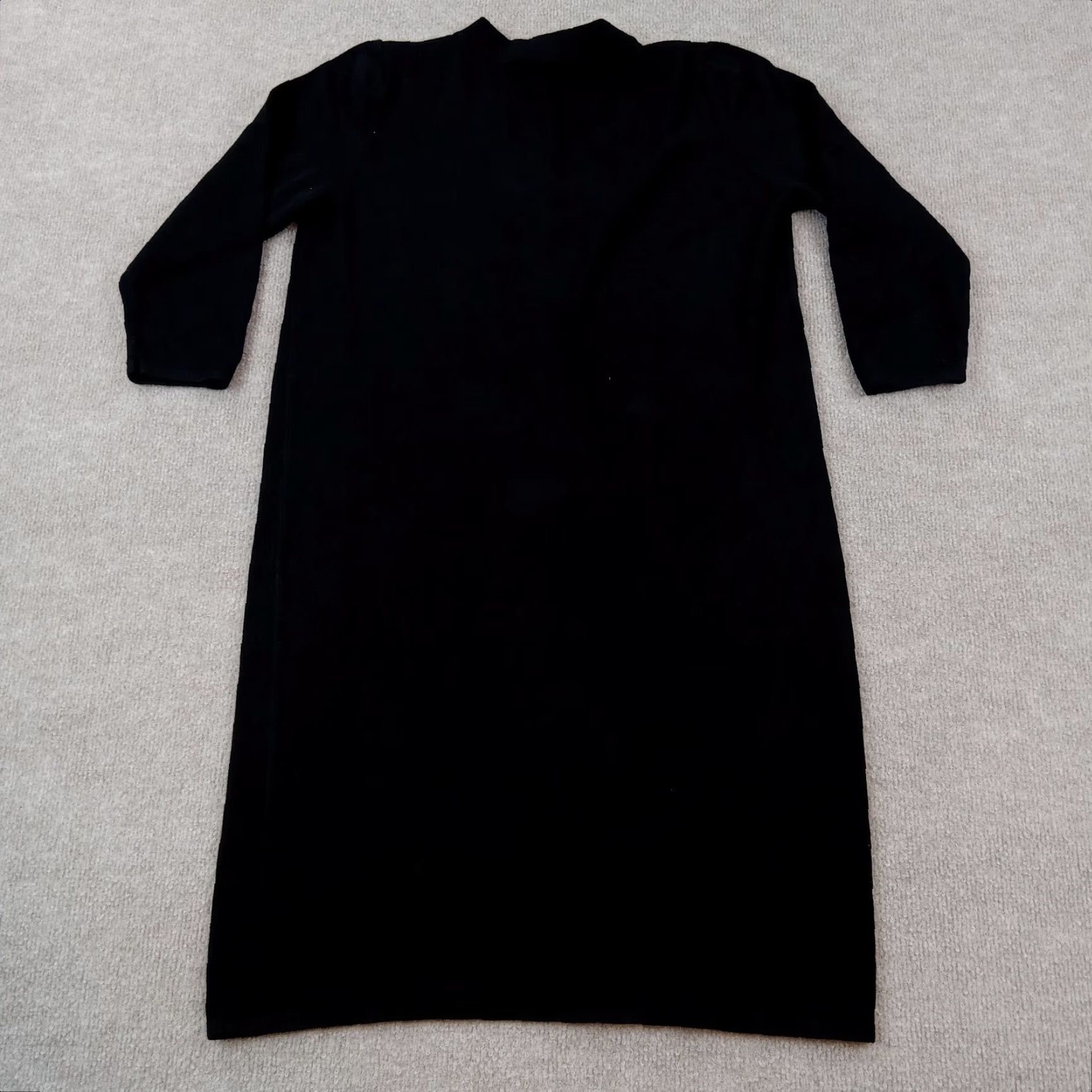Vintage Catherine Malandrino Dress Womens Large Black Sweater Dress V-Neck Knit Size L / US 10 / IT 46 - 6 Thumbnail