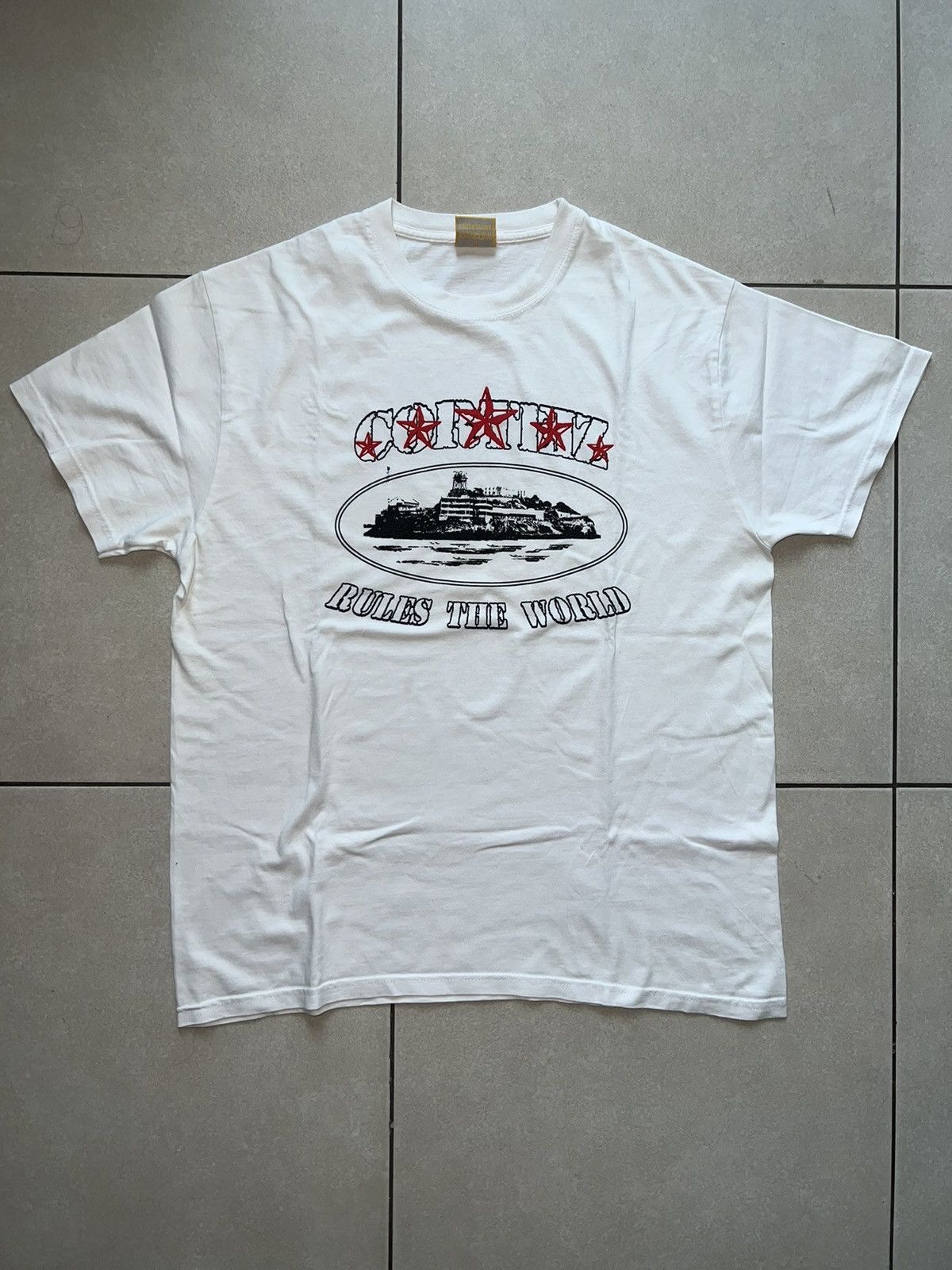 CORTEIZ RTW★コーテイズ 5stras Alcatraz Tシャツ Red/White Corteiz Pink Blur Alcatraz T-shirt White Men's - SS23 - US