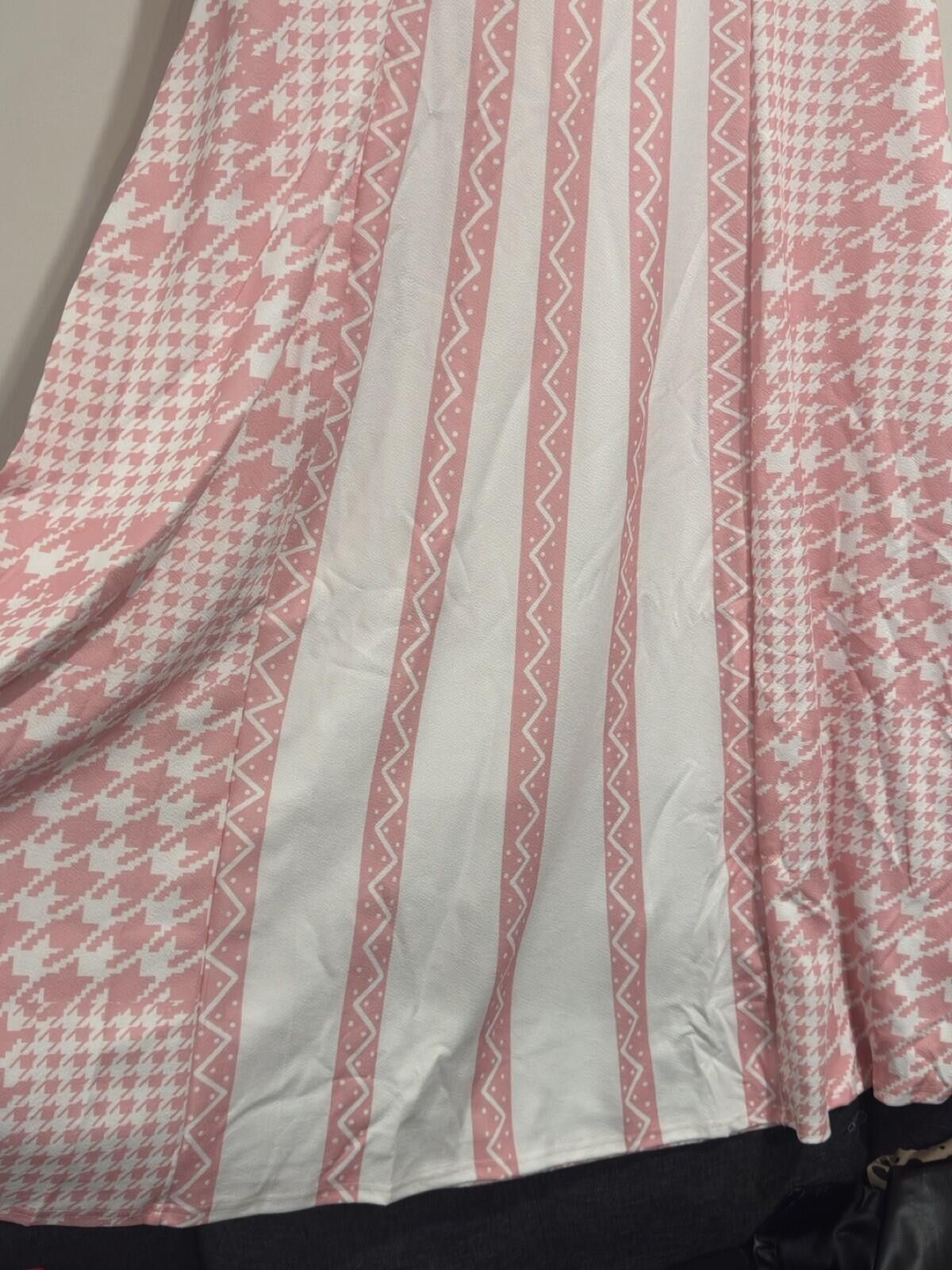 Other WDIRARA Houndstooth Chevron Mock Neck Butterfly Sleeve Dress Size 4XL / US 24-26 - 10 Thumbnail