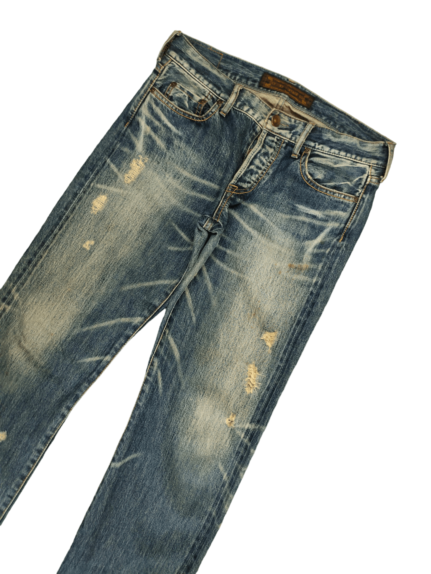 GOA Vintage GOA Clawmark Distress Selvedge Denim Jeans Size US 32 / EU 48 - 5 Thumbnail