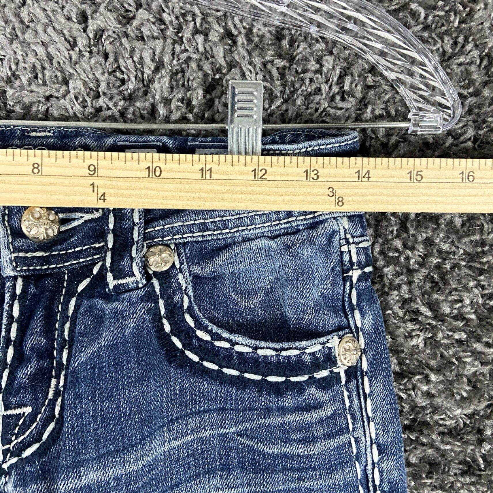 Miss Me Miss Me Capri Heavy Stitch Studded Blue Jeans Women’s 26 Size 26" / US 2 / IT 38 - 7 Thumbnail