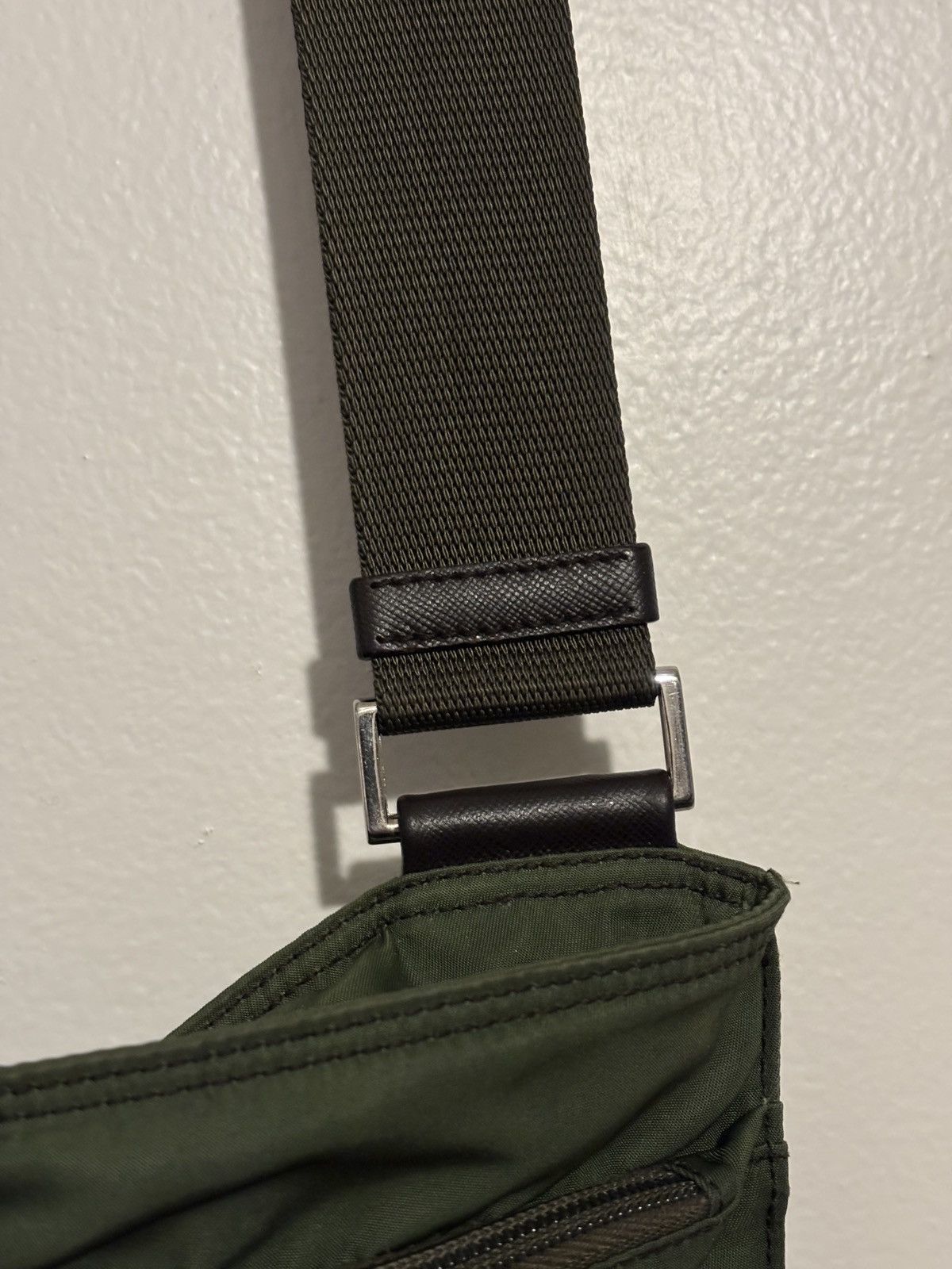 Prada Prada Olive Green Nylon Crossbody Bag Size ONE SIZE - 8 Thumbnail