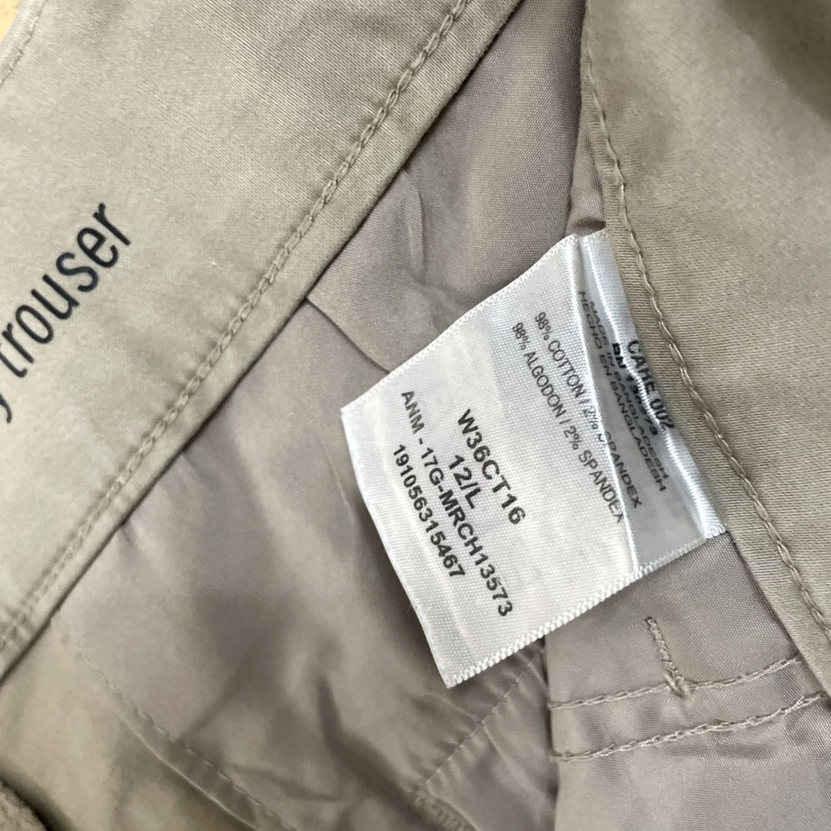 Vintage VINTAGE RIDERS Lee Curvy Flare Trouser Pants Women 12/L Bootcut Khaki Stretch 12 32x34 Size 34" / US 12 / IT 48 - 7 Thumbnail