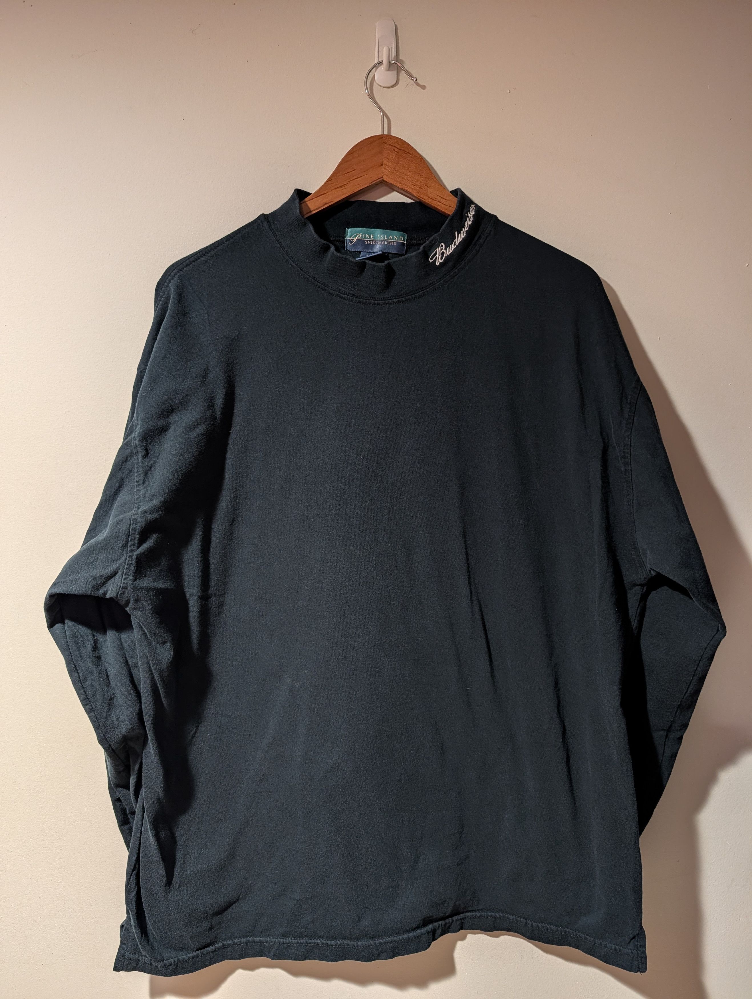 Budweiser Vtg Budweiser Mock Neck Long Sleeve Shirt XL Pine Island USA Size US XL / EU 56 / 4 - 1 Thumbnail
