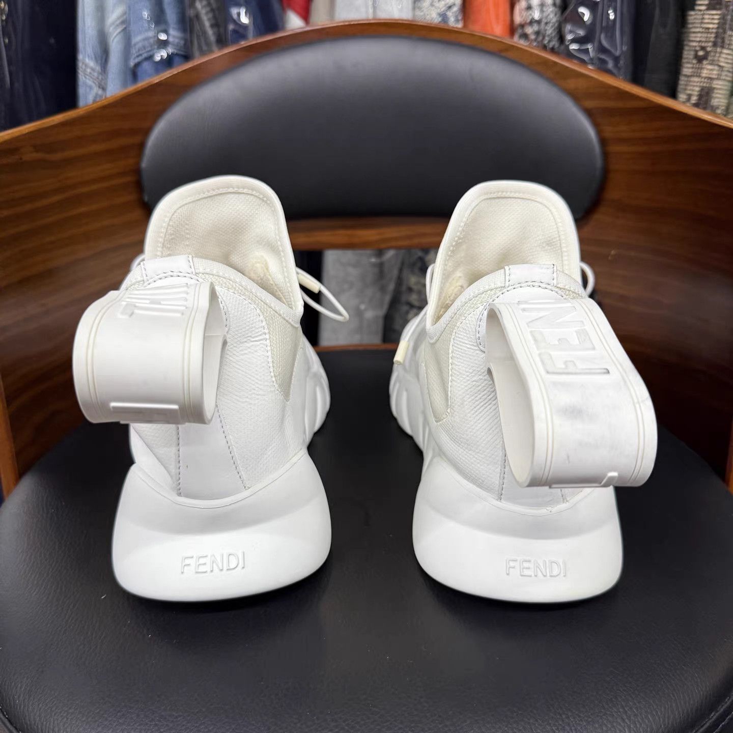 Fendi Fendi White Sock Runner Sneakers K15 Size US 6 / EU 39 - 3 Thumbnail
