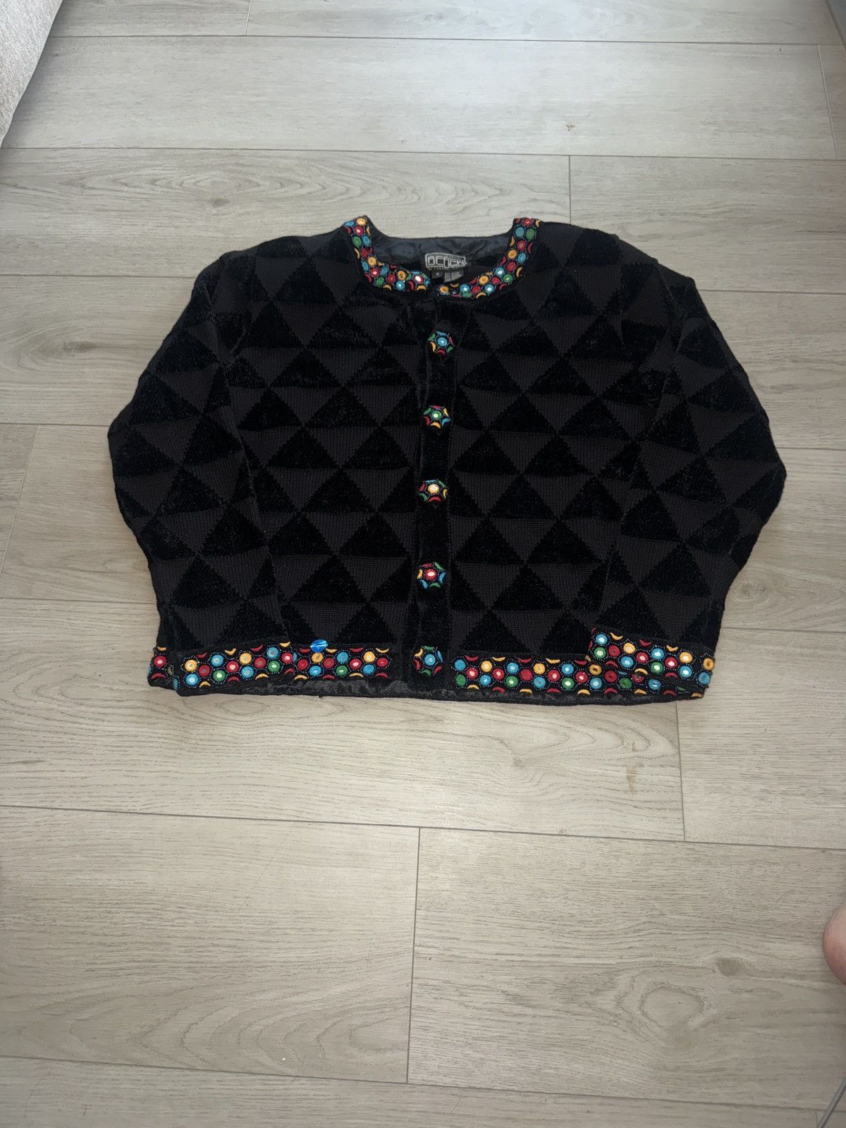 Other 90s Berek 2 by Takako Sakon Mirror Embellished Cardigan Size S / US 4 / IT 40 - 3 Thumbnail