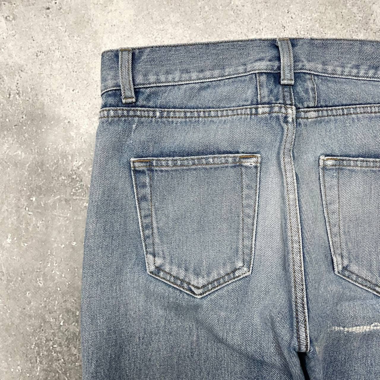 Saint Laurent Paris Saint Laurent D02 Washed Blue Distressed Jeans Skinny Fit Size US 30 / EU 46 - 19 Thumbnail
