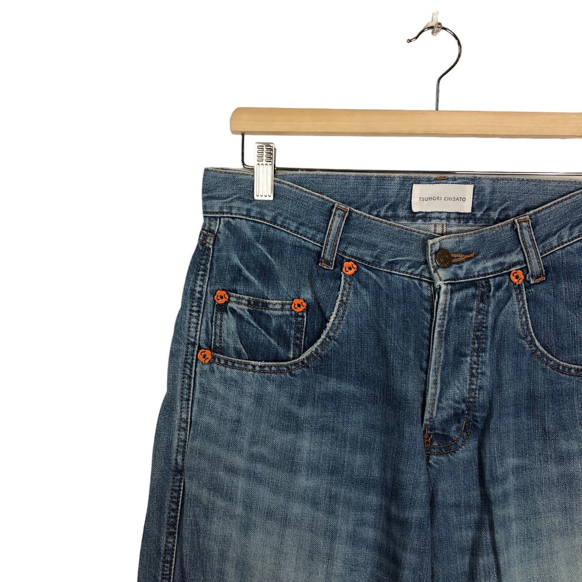 Issey Miyake 🔥90’s Vintage Issey Miyake Tsumori Chisato Denim Jeans Size US 32 / EU 48 - 6 Thumbnail