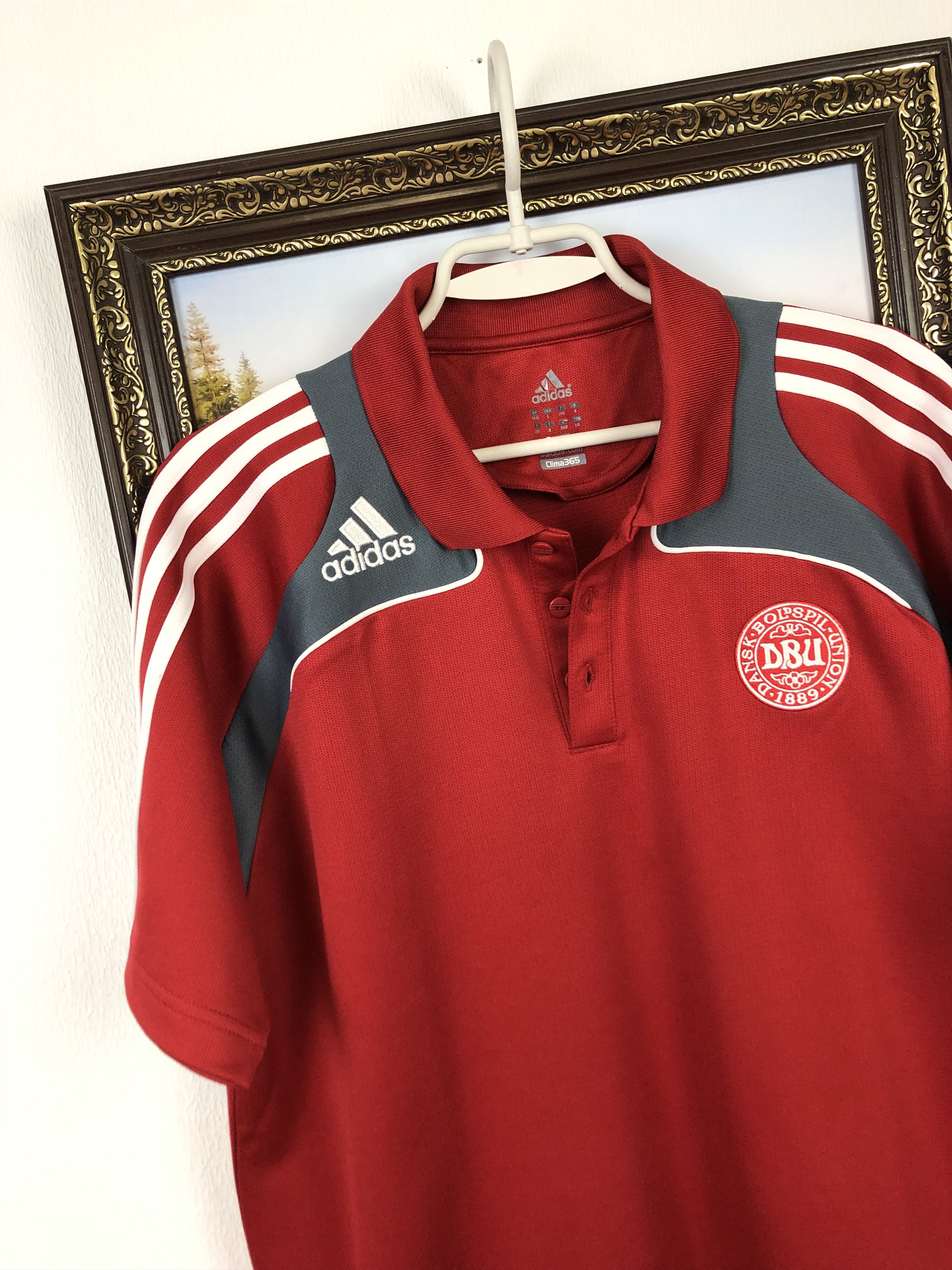 Adidas Vintage Adidas Denmark Football Shirt Soccer Train Jersey Size US XL / EU 56 / 4 - 3 Thumbnail