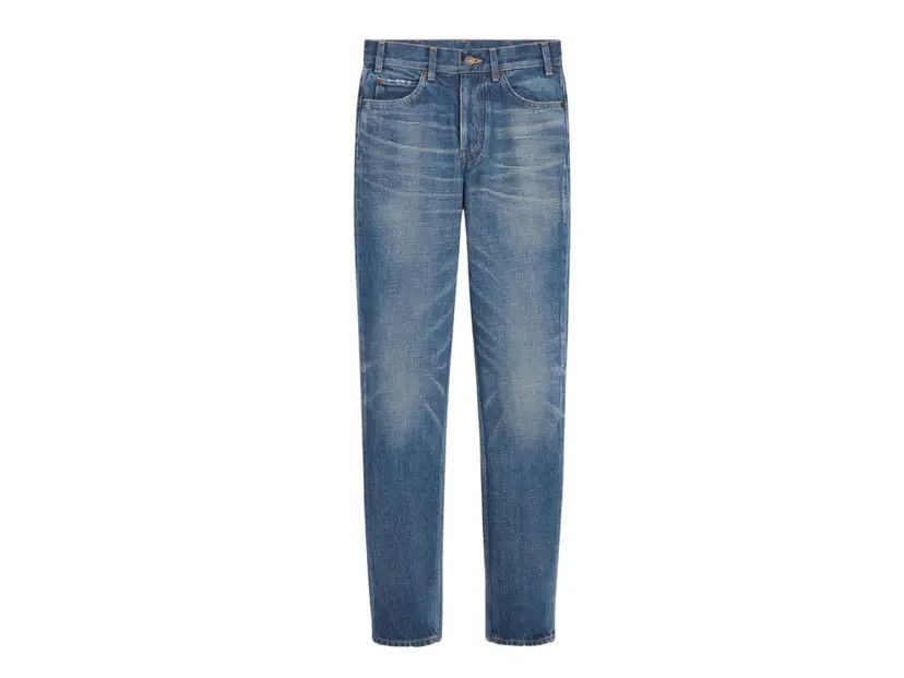 Celine o1bcso1str0526 2N206365M Denim Tess Jeans in Dark Union Wash Size 24" / US 00 / IT 34 - 1 Preview