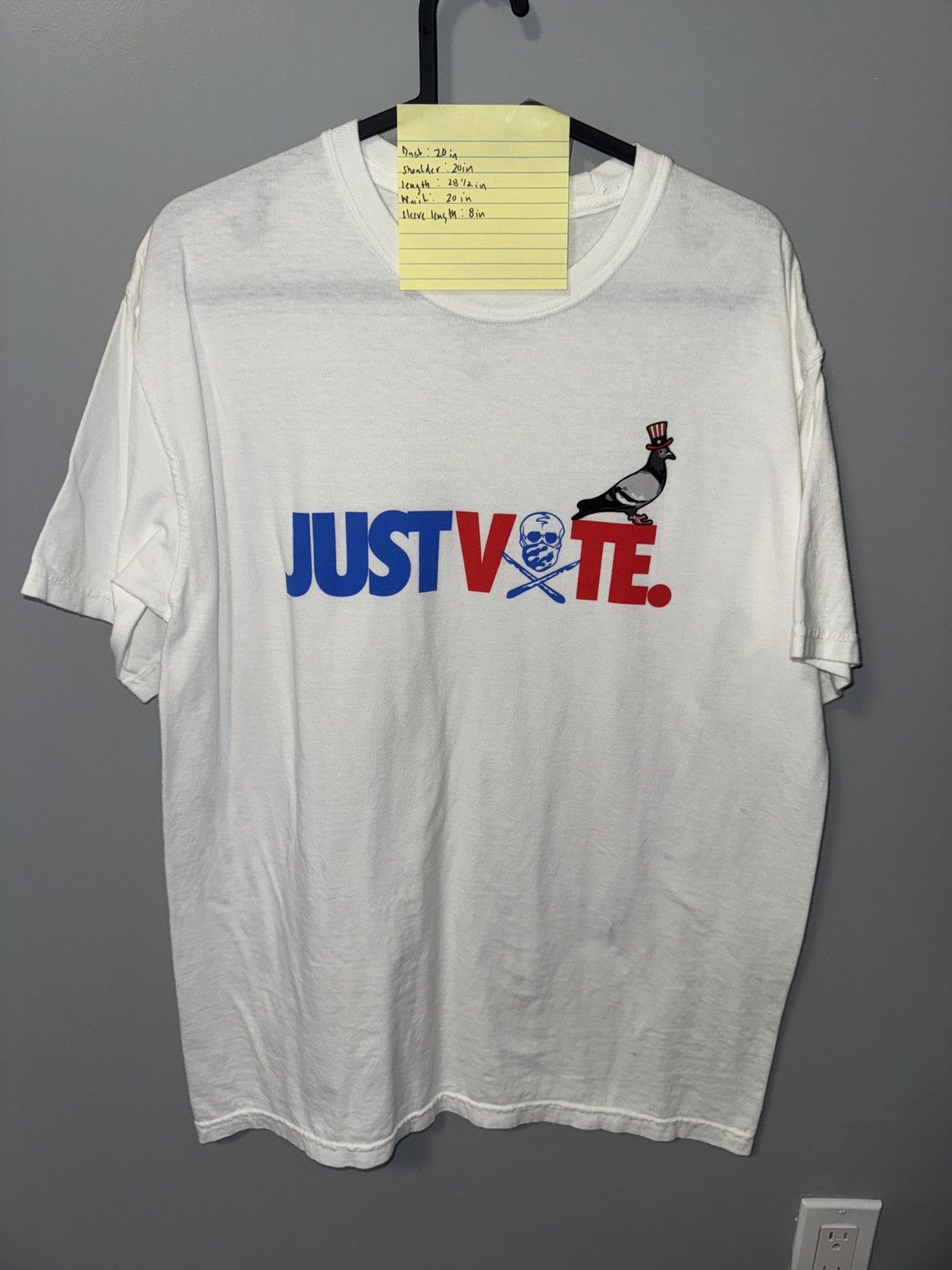 Staple Jeff Staple Pigeon “Just Vote” Tee in white sz M Size US M / EU 48-50 / 2 - 1 Thumbnail