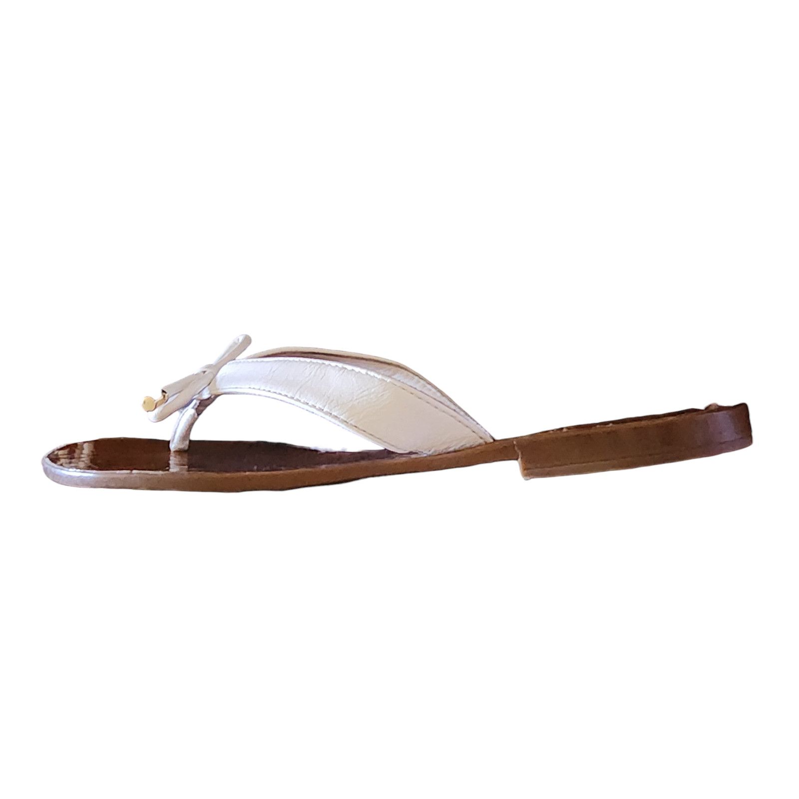 Kate Spade Kate Spade Charles White Thongs Sandals 7 M Bow Charm Size US 7 / IT 37 - 6 Thumbnail