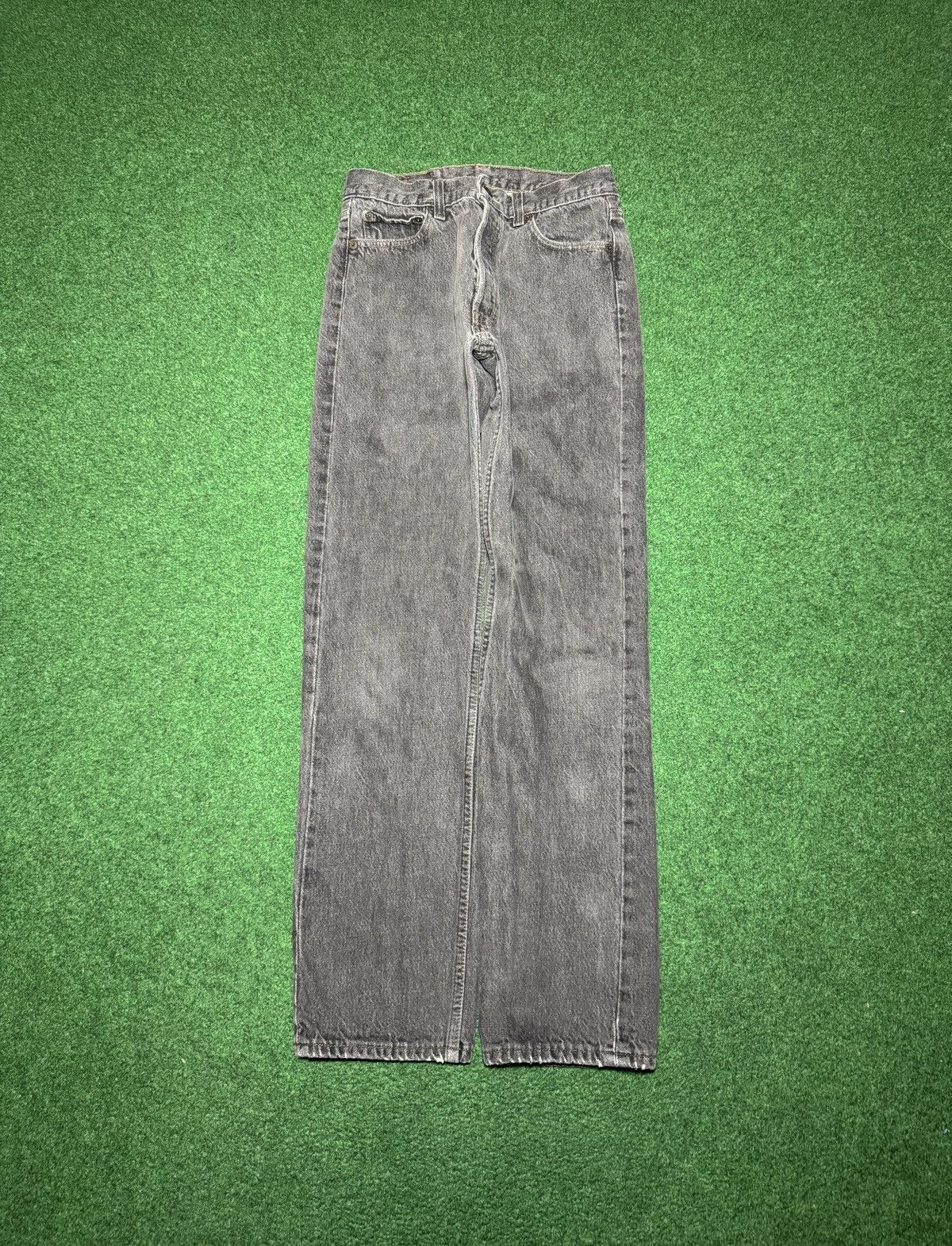 Levi's Vintage Clothing Vintage Levi’s 501 Button Fly Dark 90s 28x30 Black Jeans Size US 28 / EU 44 - 4 Thumbnail