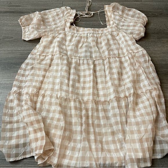 Other NWT En Saison Pink Value Gingham Mini Babydoll Dress Size M Size M / US 6-8 / IT 42-44 - 7 Thumbnail