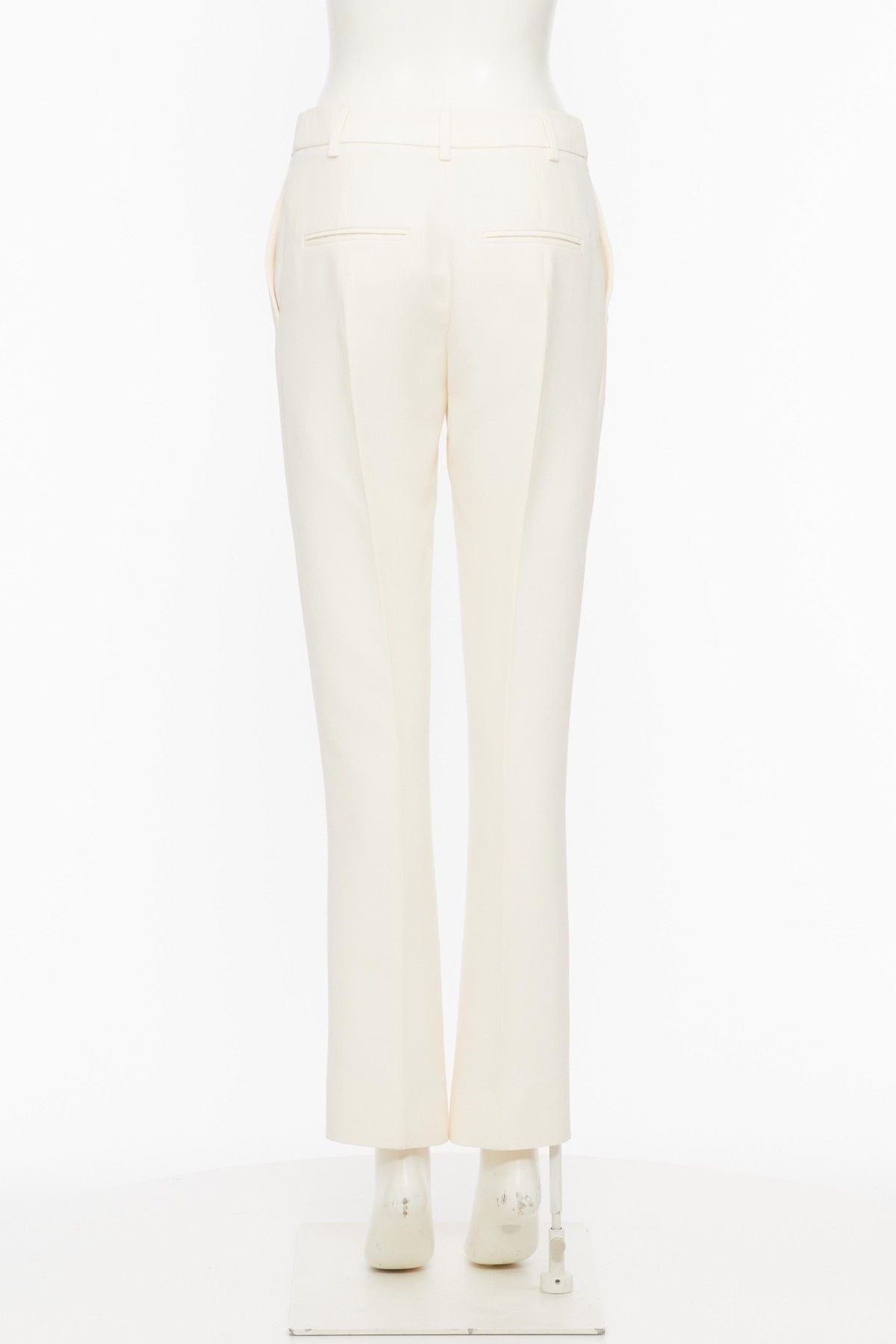 Valentino o1s1wg110525 Crepe Couture Pants in White Size 30" / US 8 / IT 44 - 3 Thumbnail