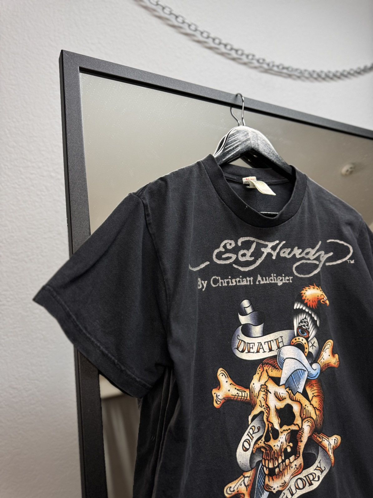 Ed Hardy × Vintage Vintage Ed Hardy women's tee rare logo skull brown size S Size S / US 4 / IT 40 - 5 Thumbnail